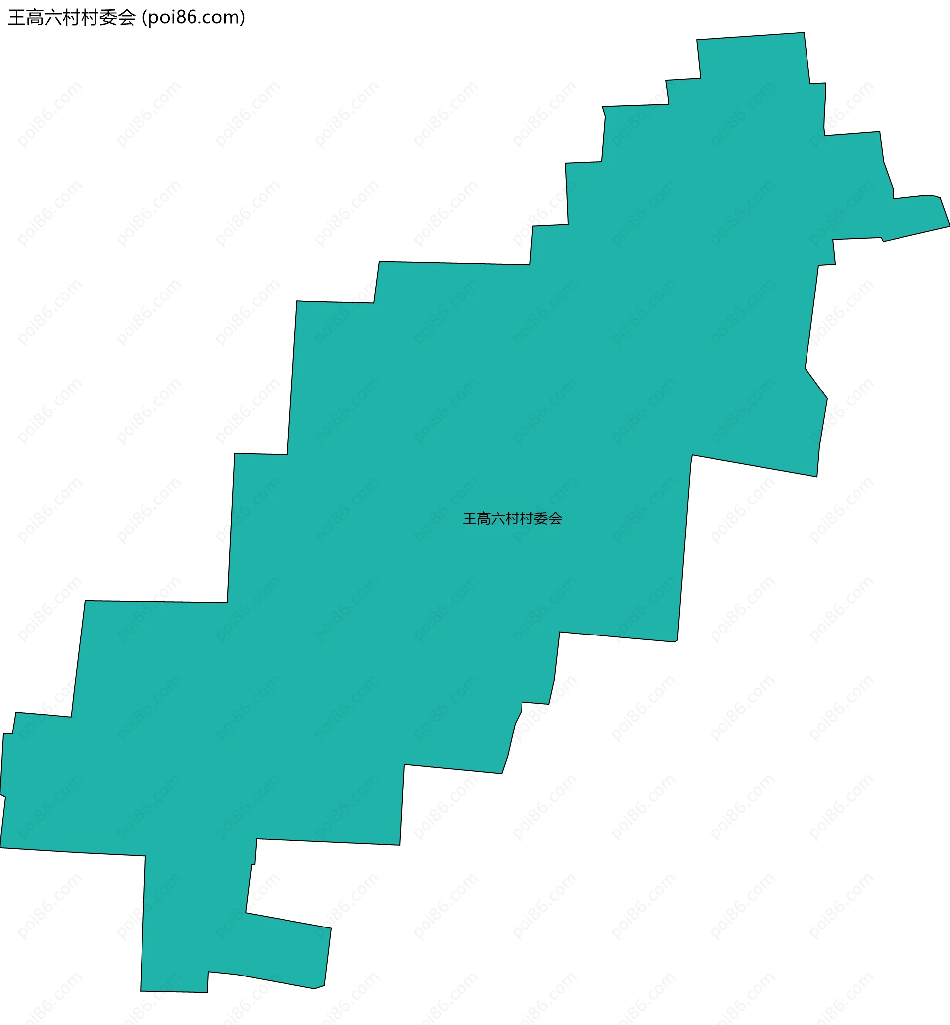 王高六村村委会边界地图