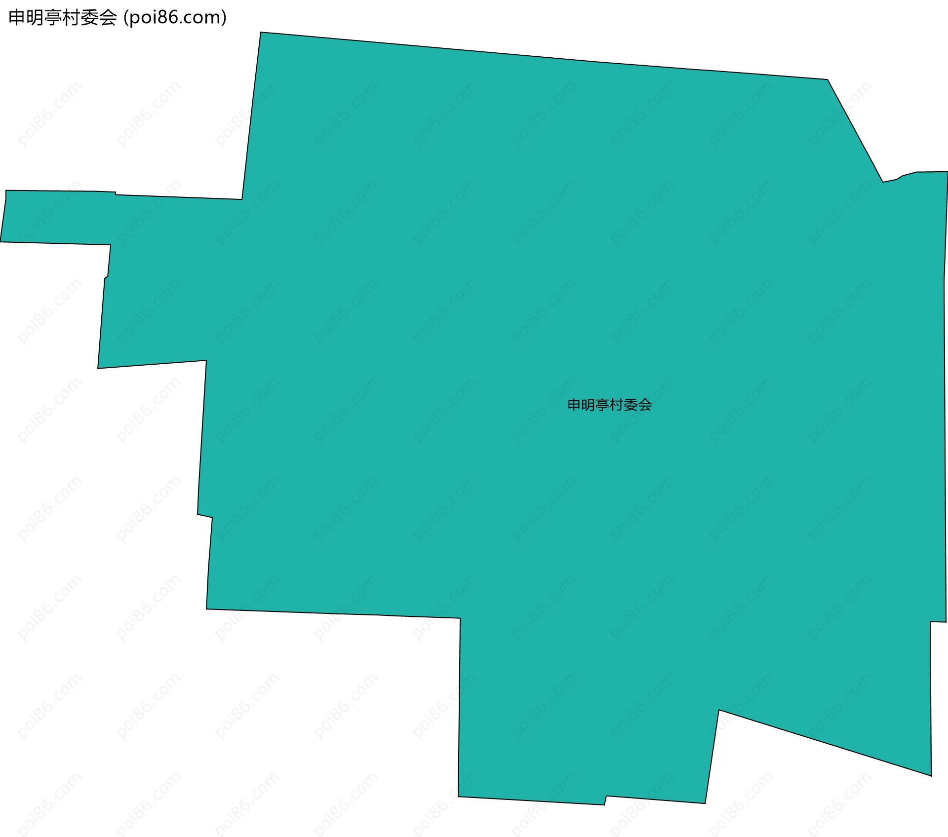申明亭村委会边界地图