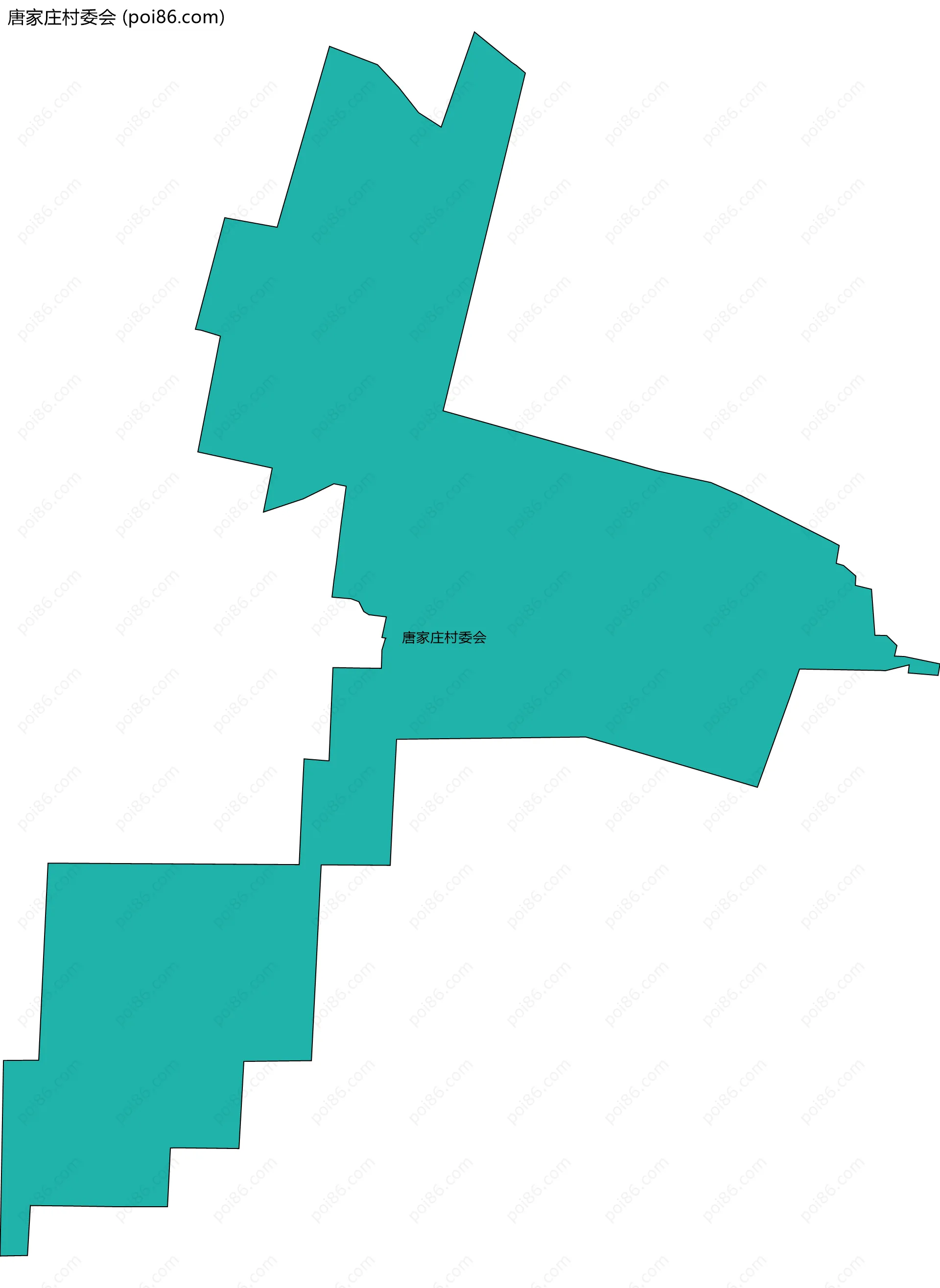 唐家庄村委会边界地图