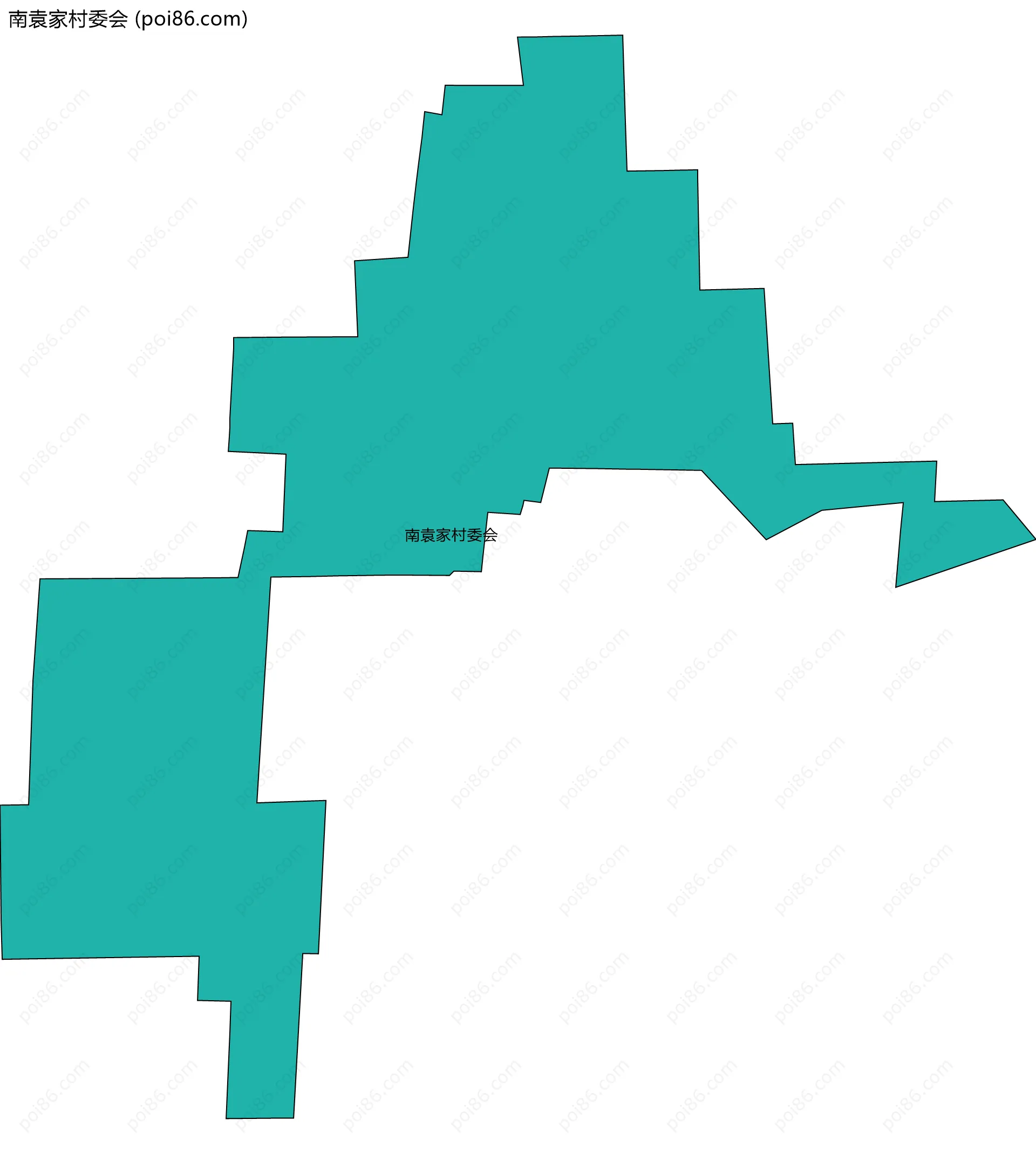 南袁家村委会边界地图