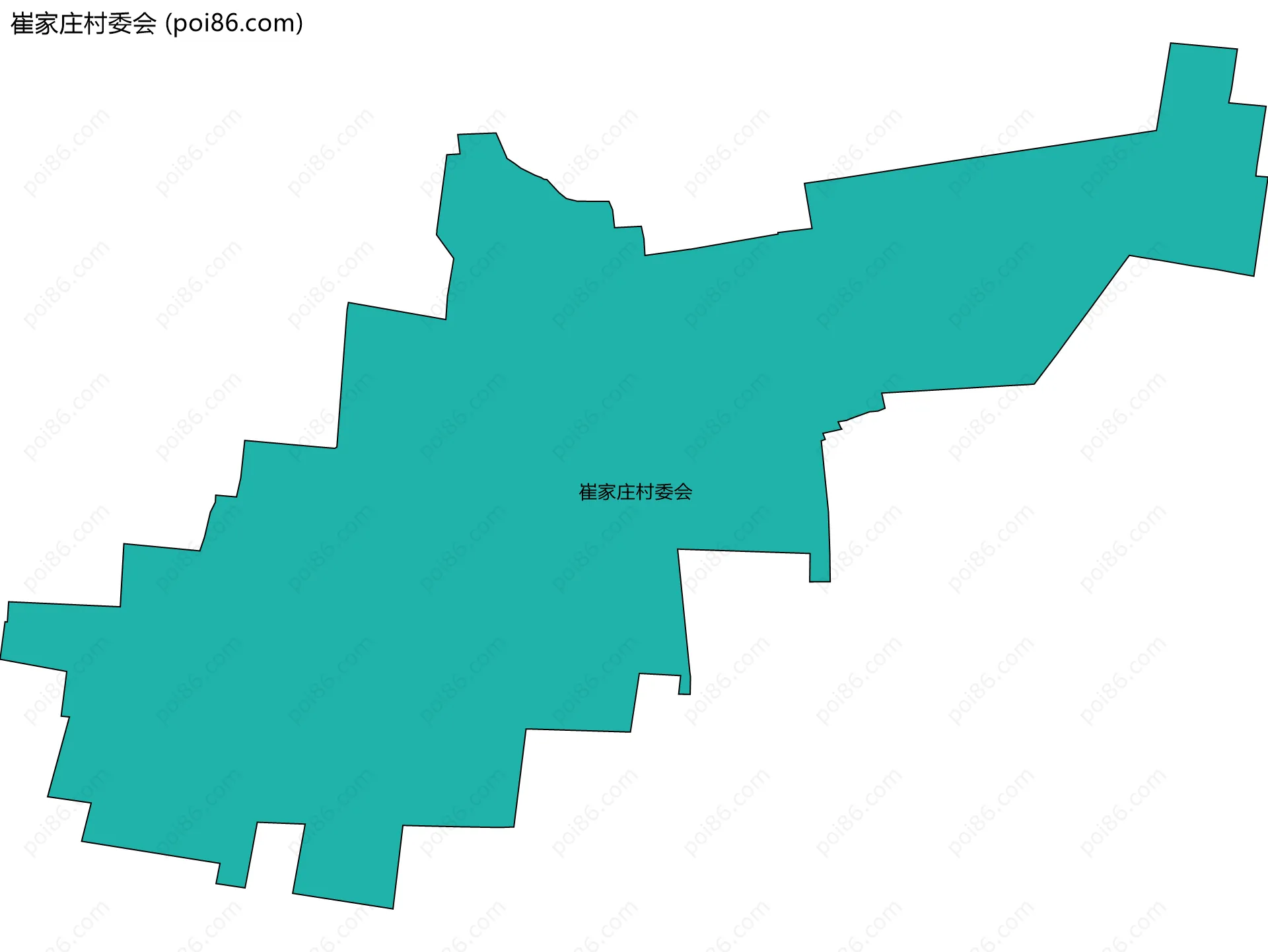 崔家庄村委会边界地图