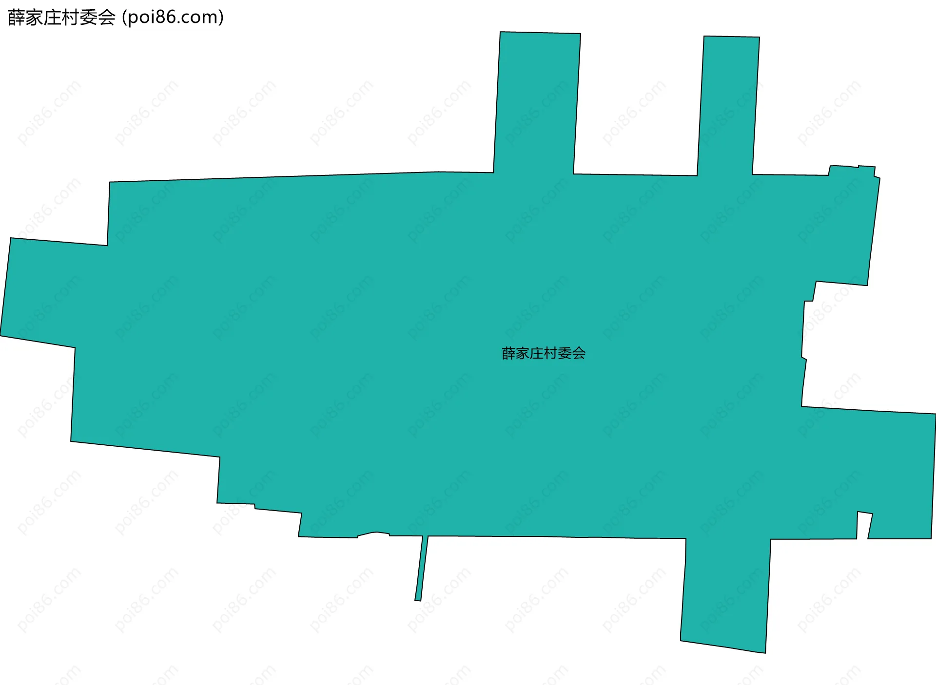 薛家庄村委会边界地图