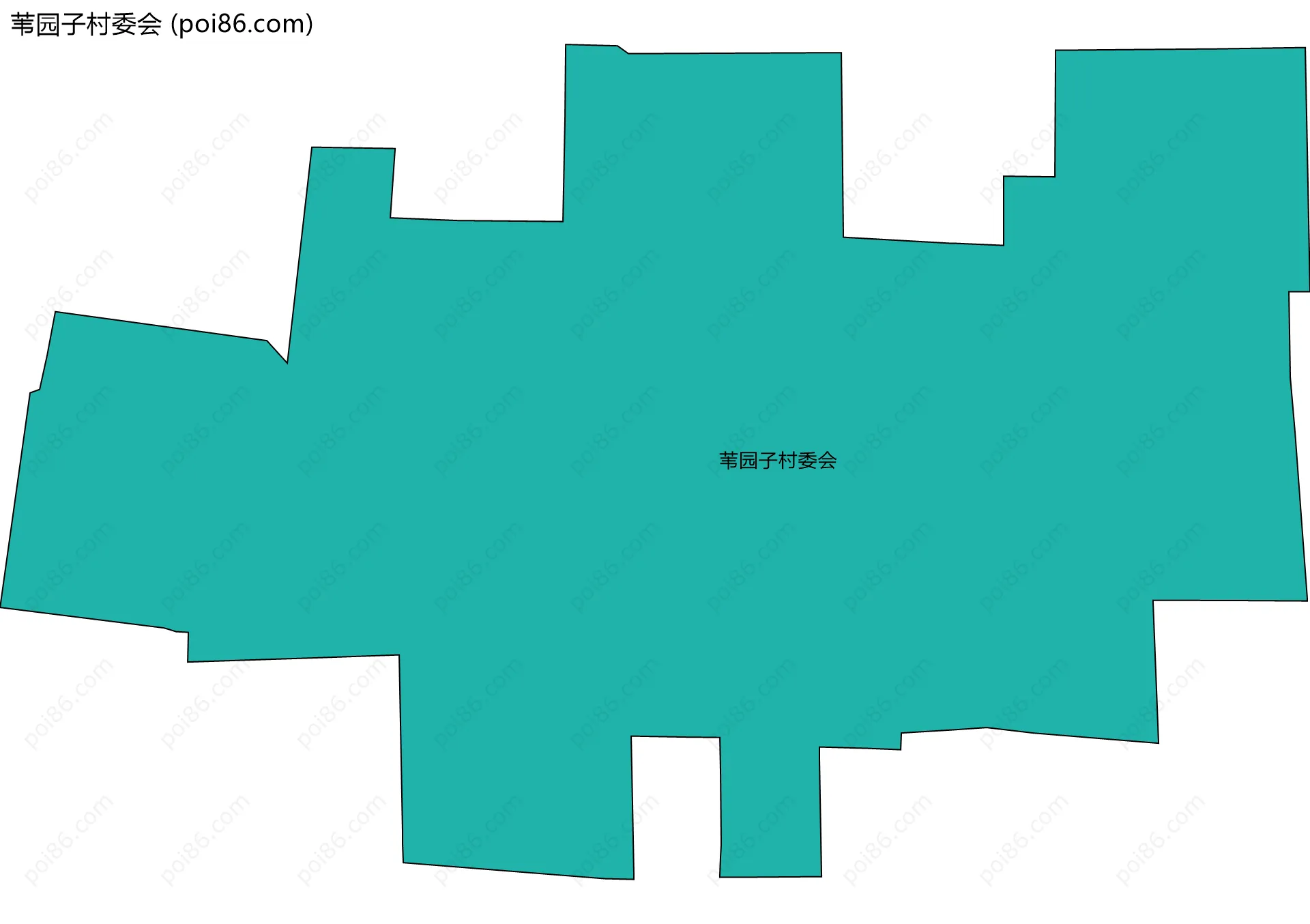 苇园子村委会边界地图