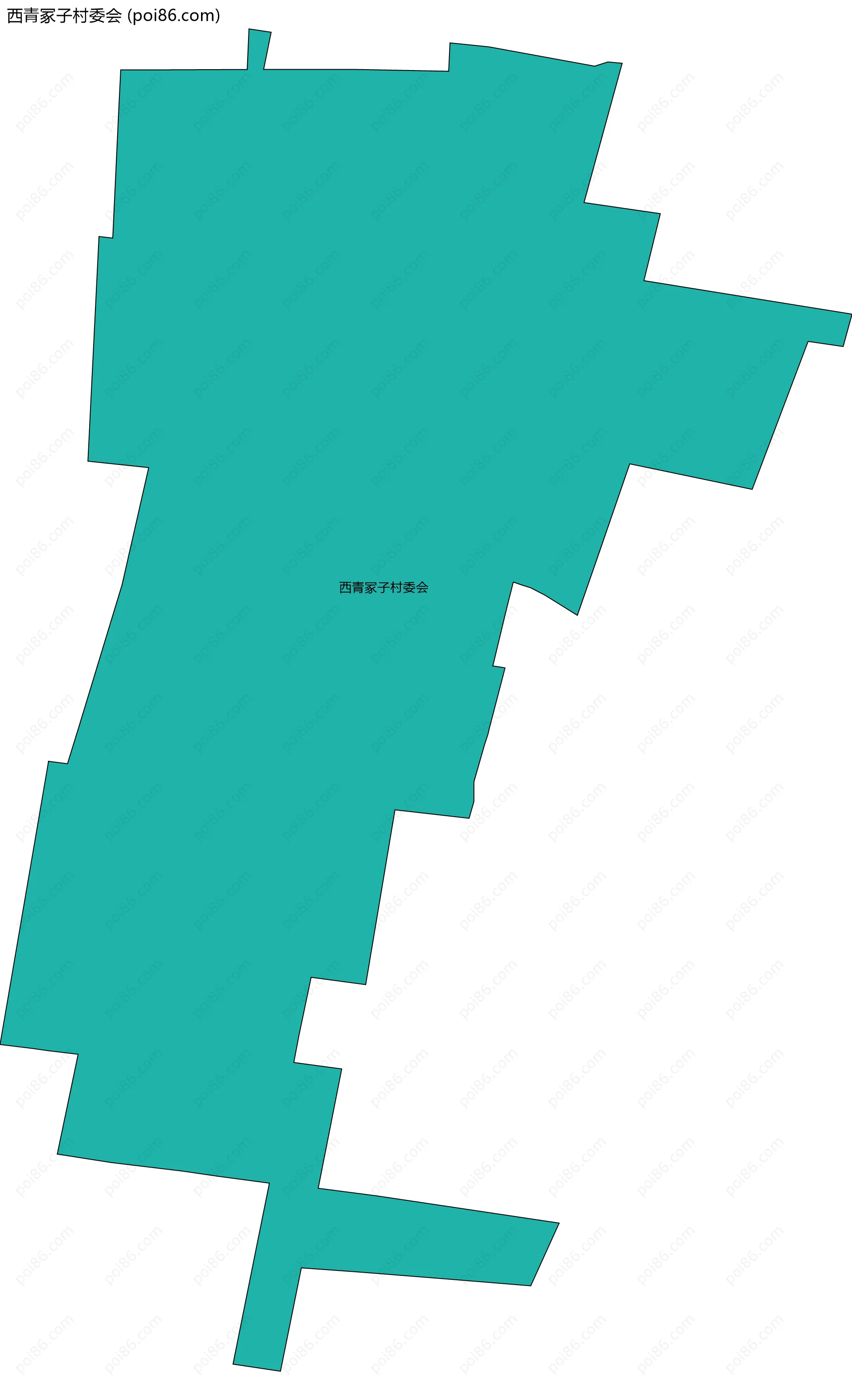 西青冢子村委会边界地图