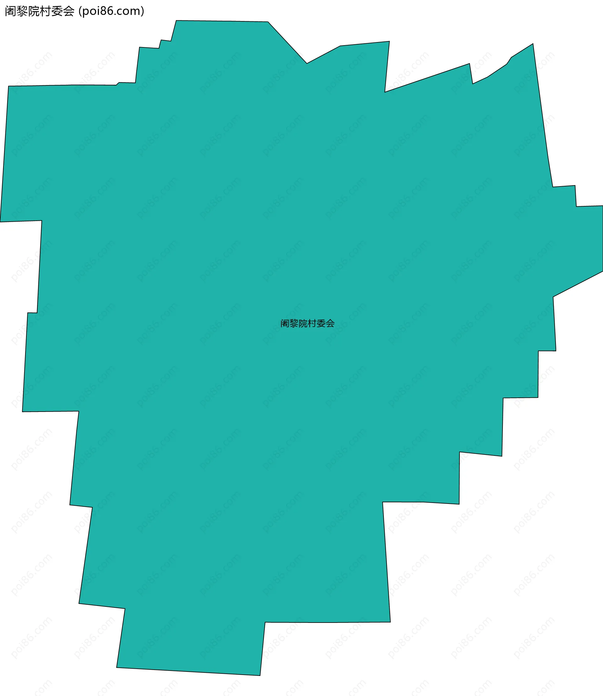 阇黎院村委会边界地图