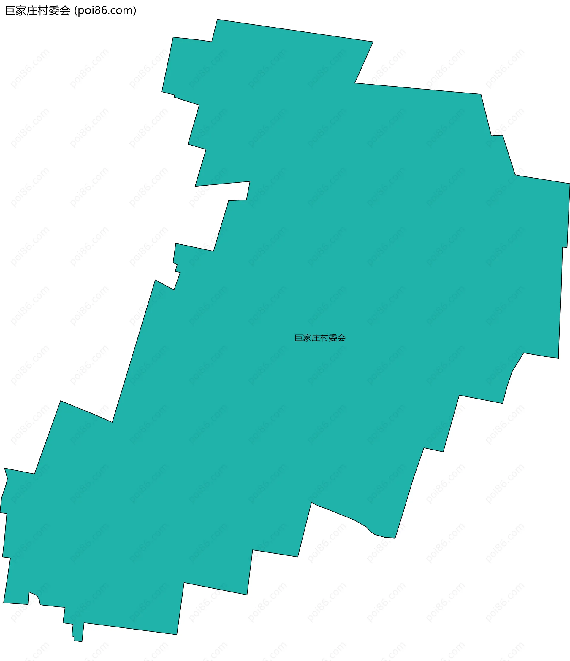 巨家庄村委会边界地图