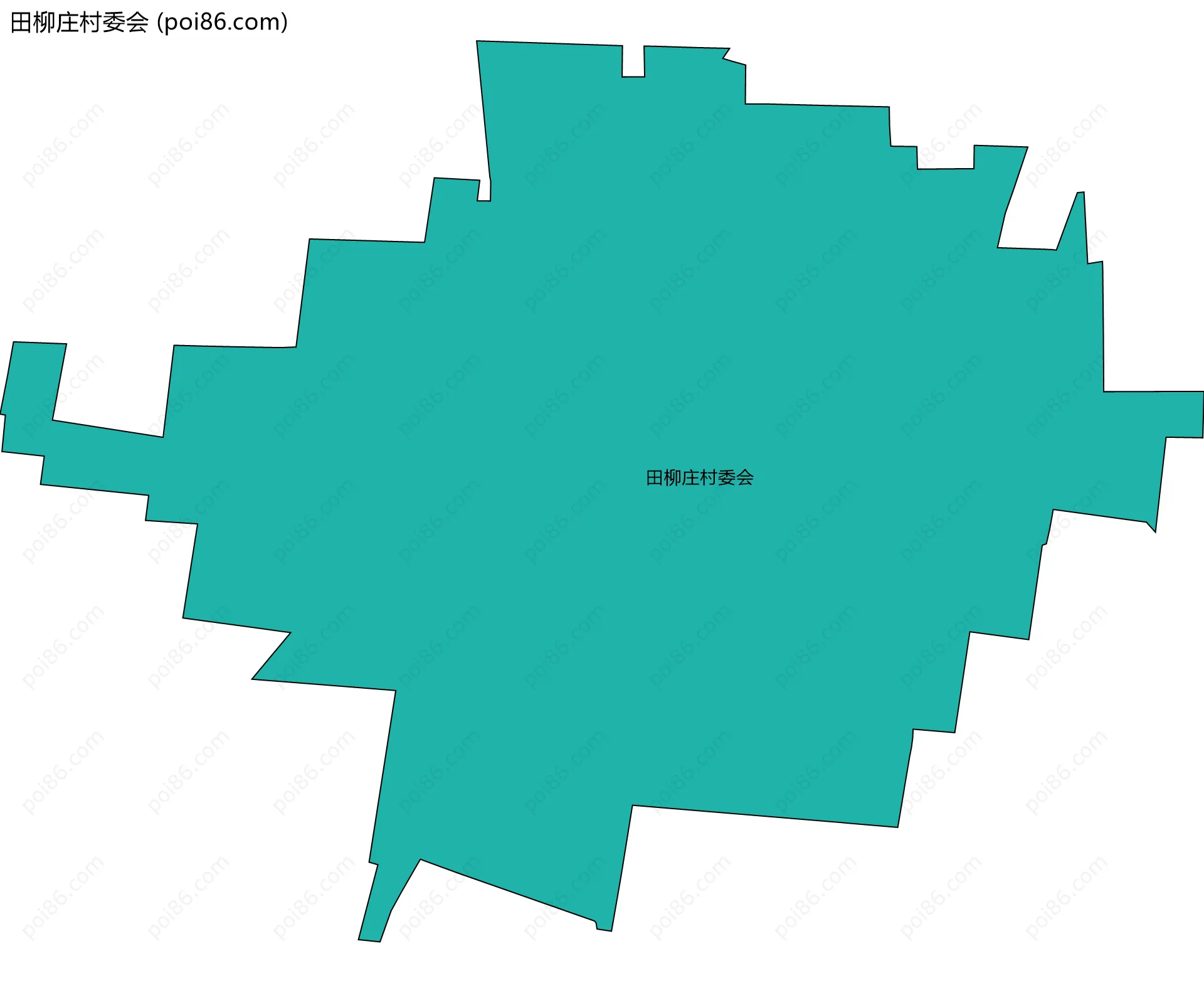 田柳庄村委会边界地图