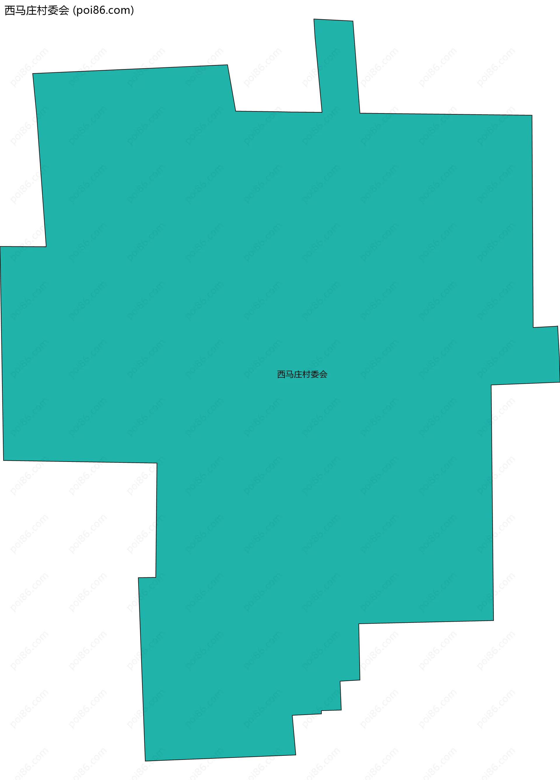 西马庄村委会边界地图