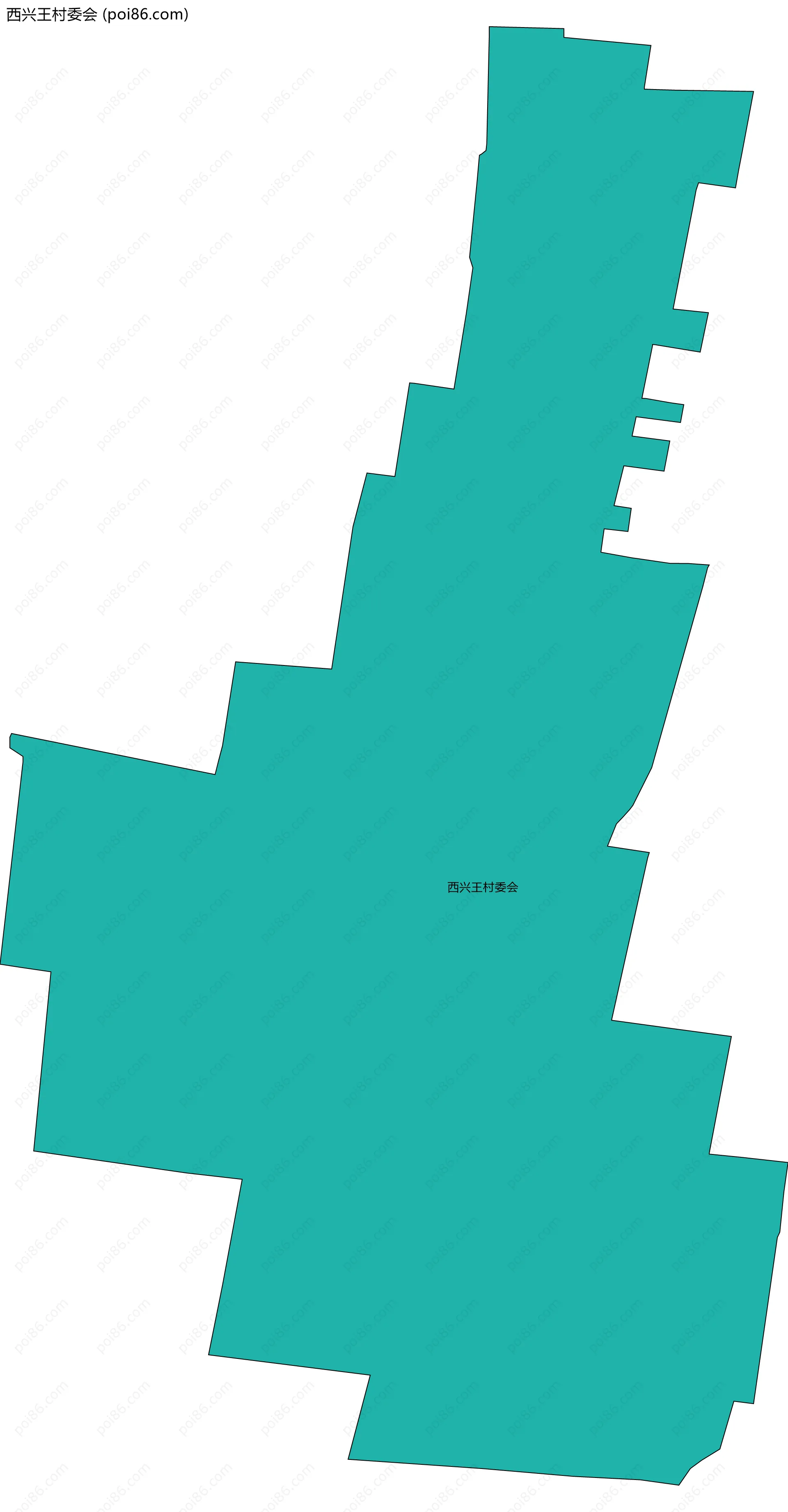 西兴王村委会边界地图
