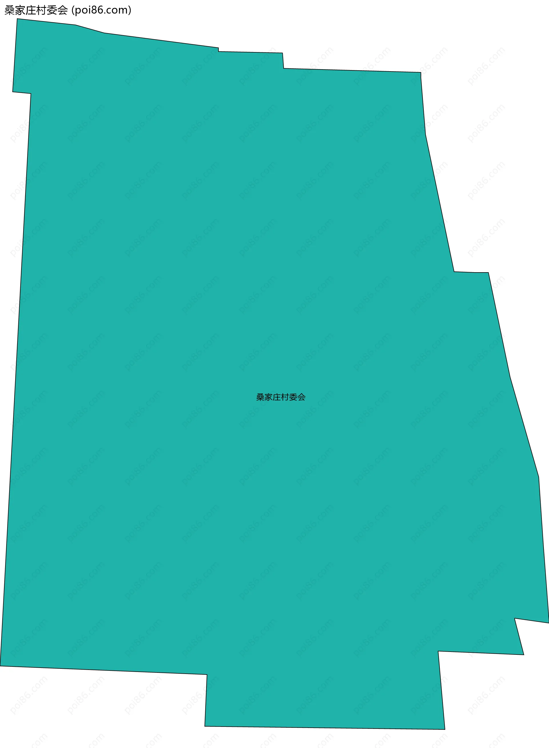 桑家庄村委会边界地图