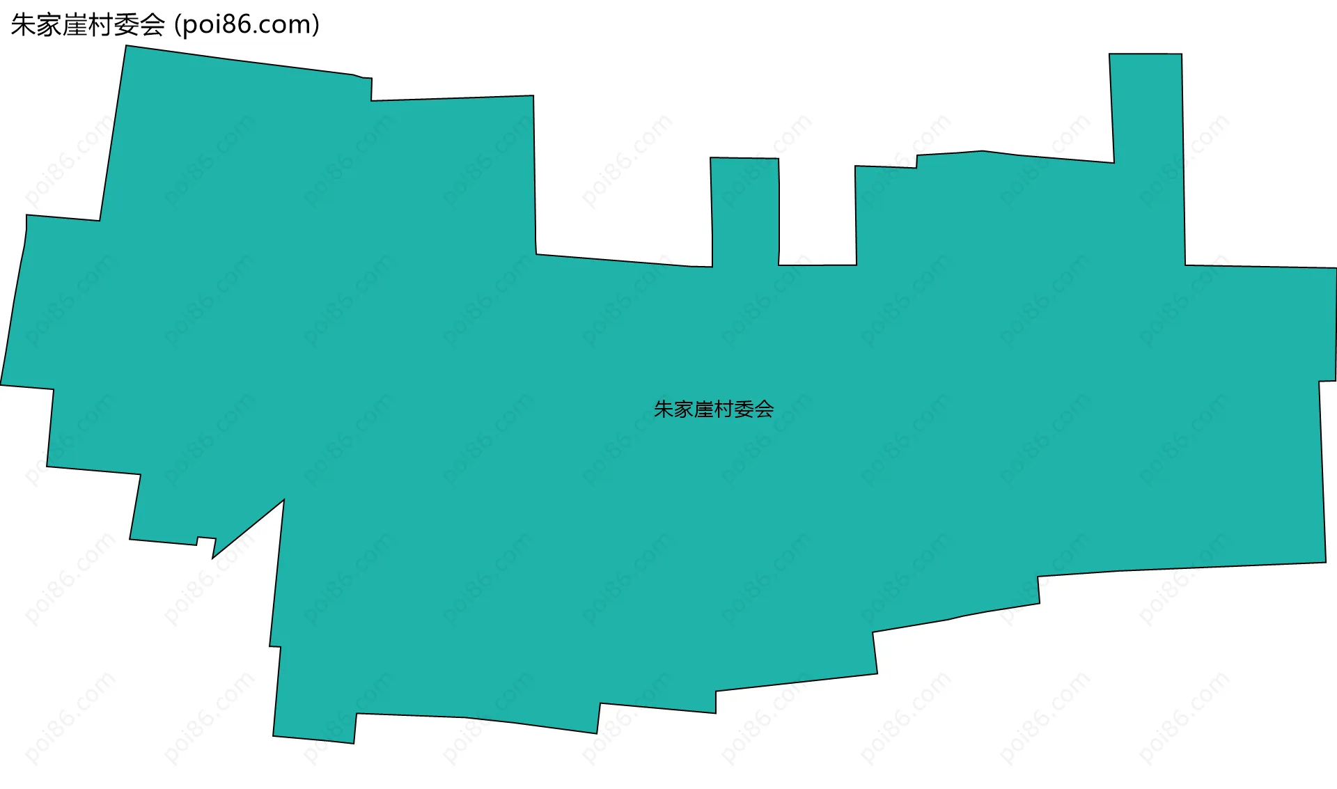 朱家崖村委会边界地图