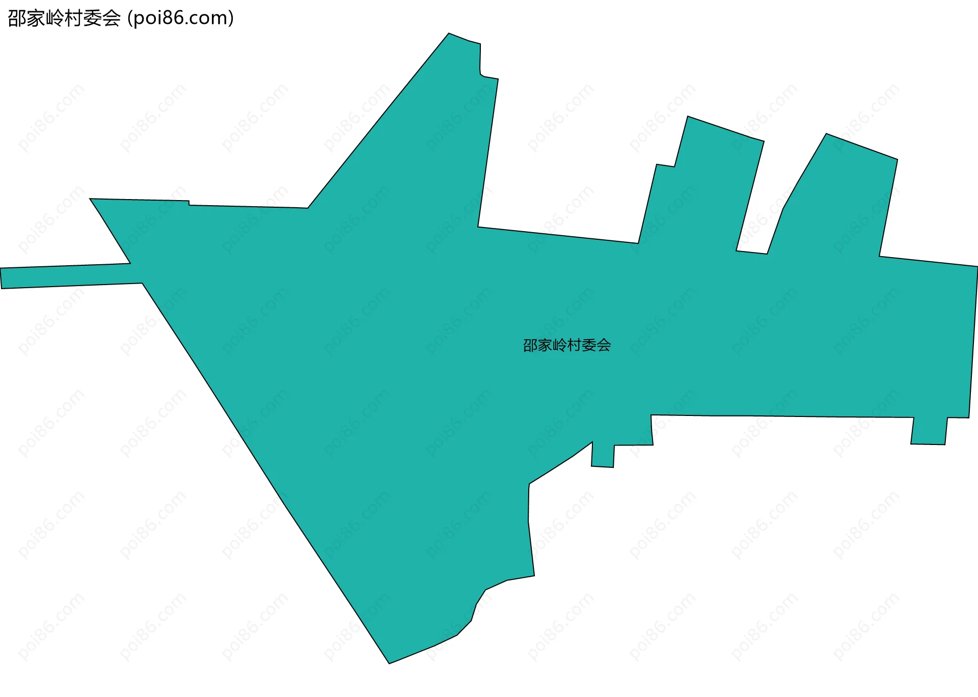 邵家岭村委会边界地图
