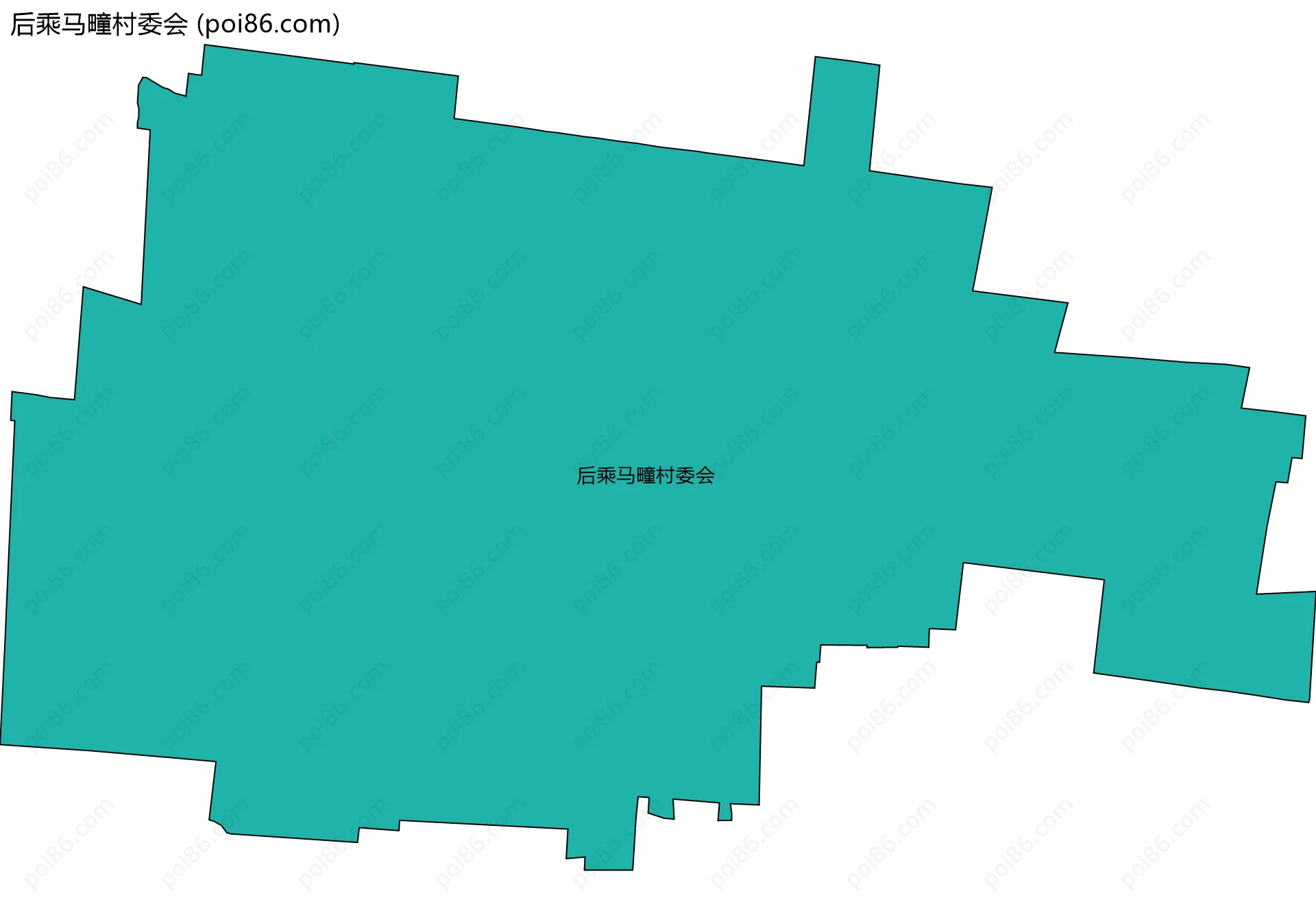 后乘马疃村委会边界地图