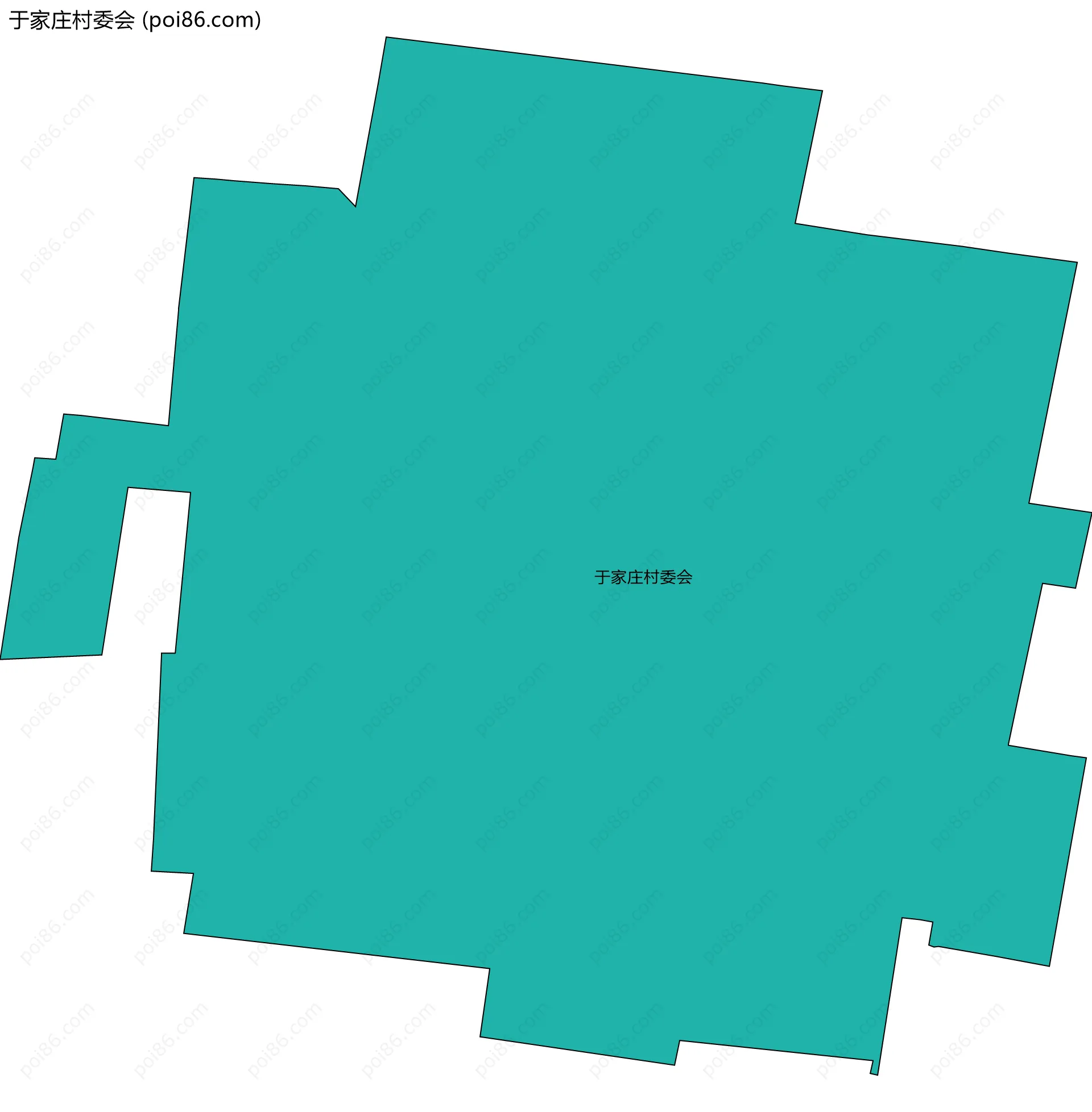 于家庄村委会边界地图