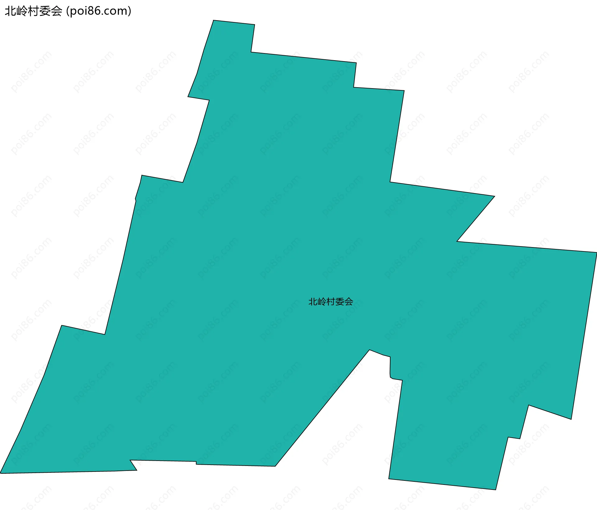 北岭村委会边界地图