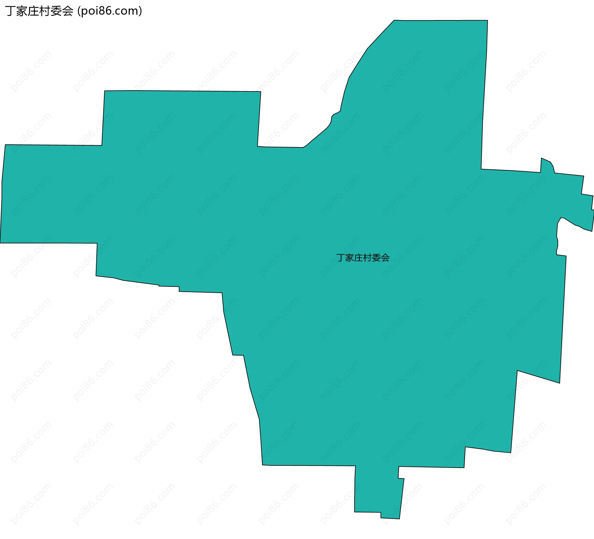 丁家庄村委会边界地图