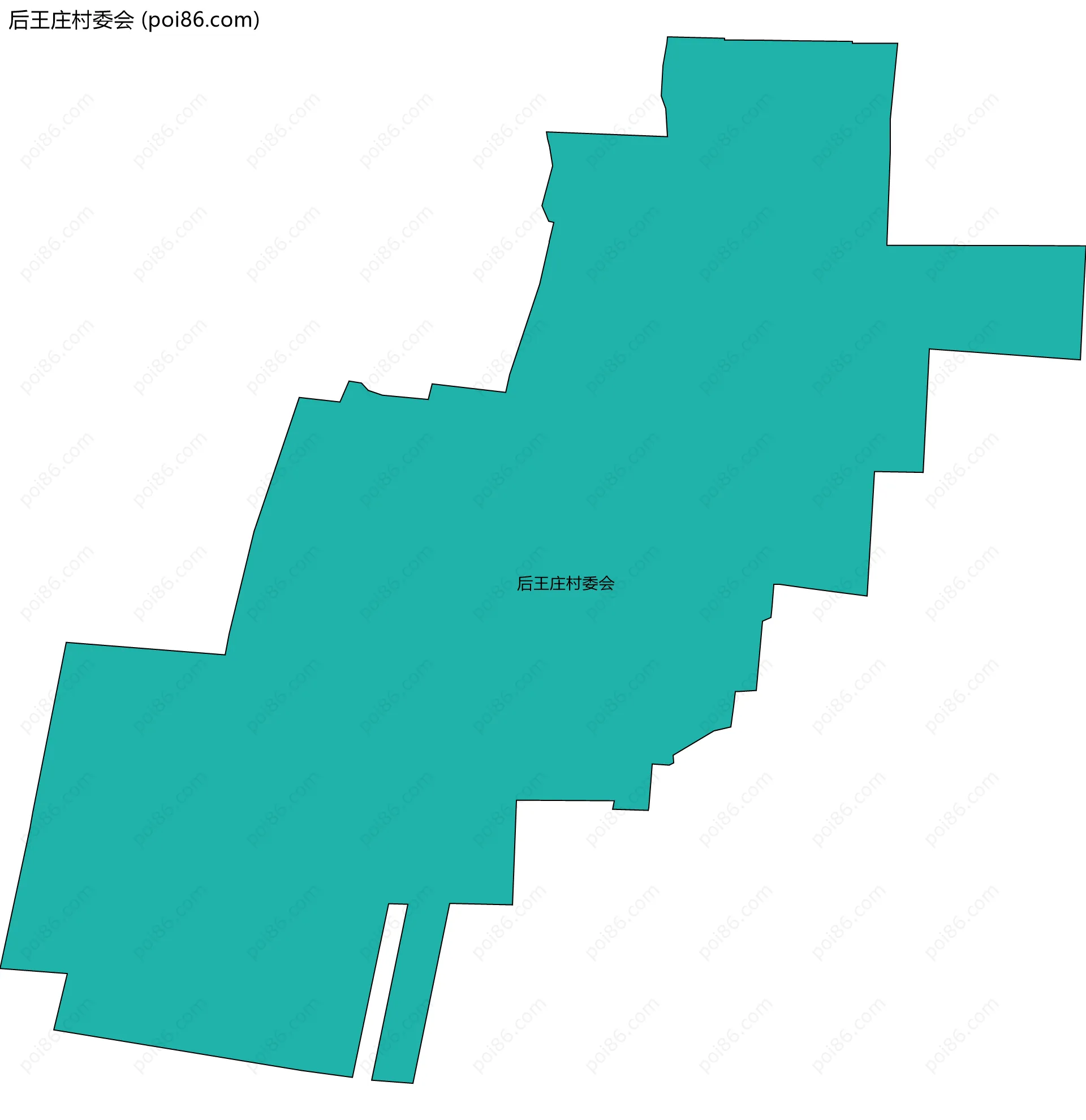 后王庄村委会边界地图