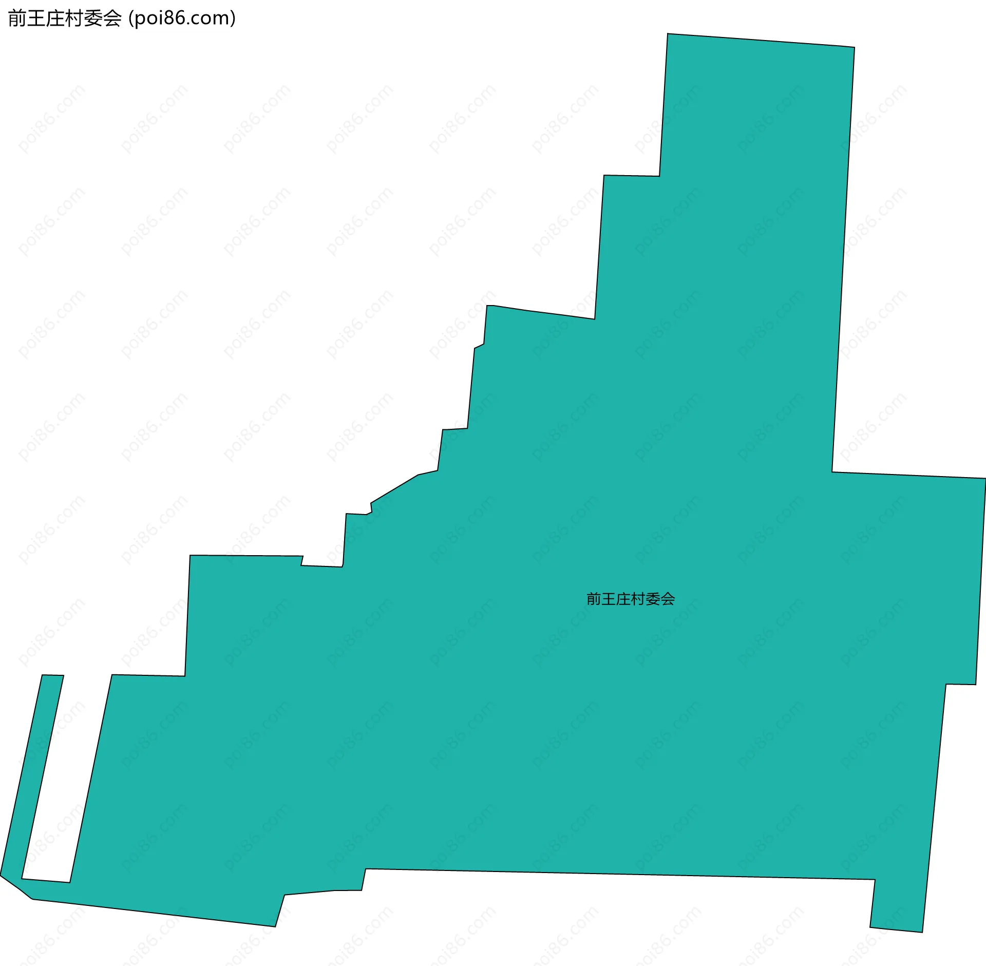 前王庄村委会边界地图