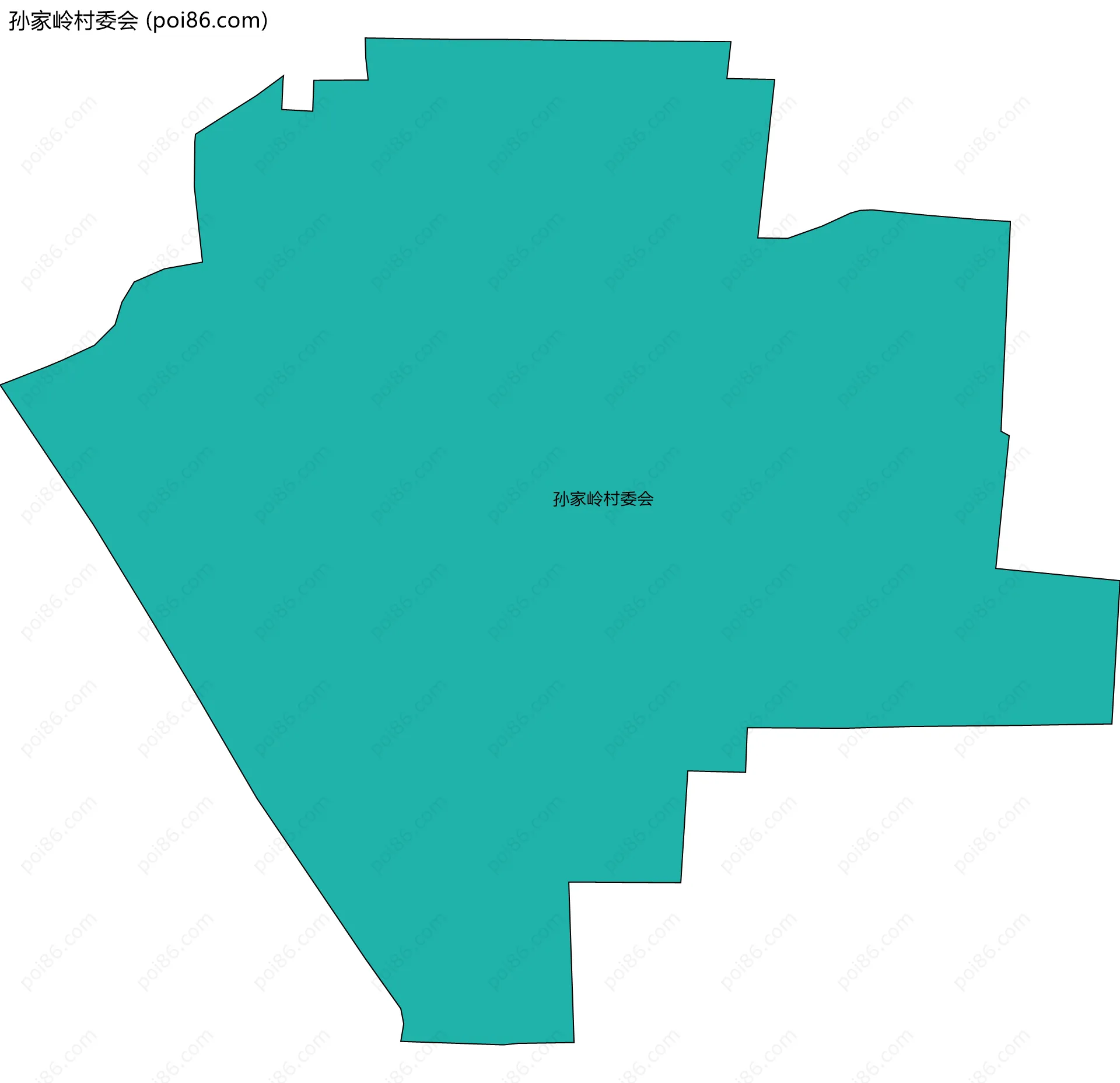 孙家岭村委会边界地图