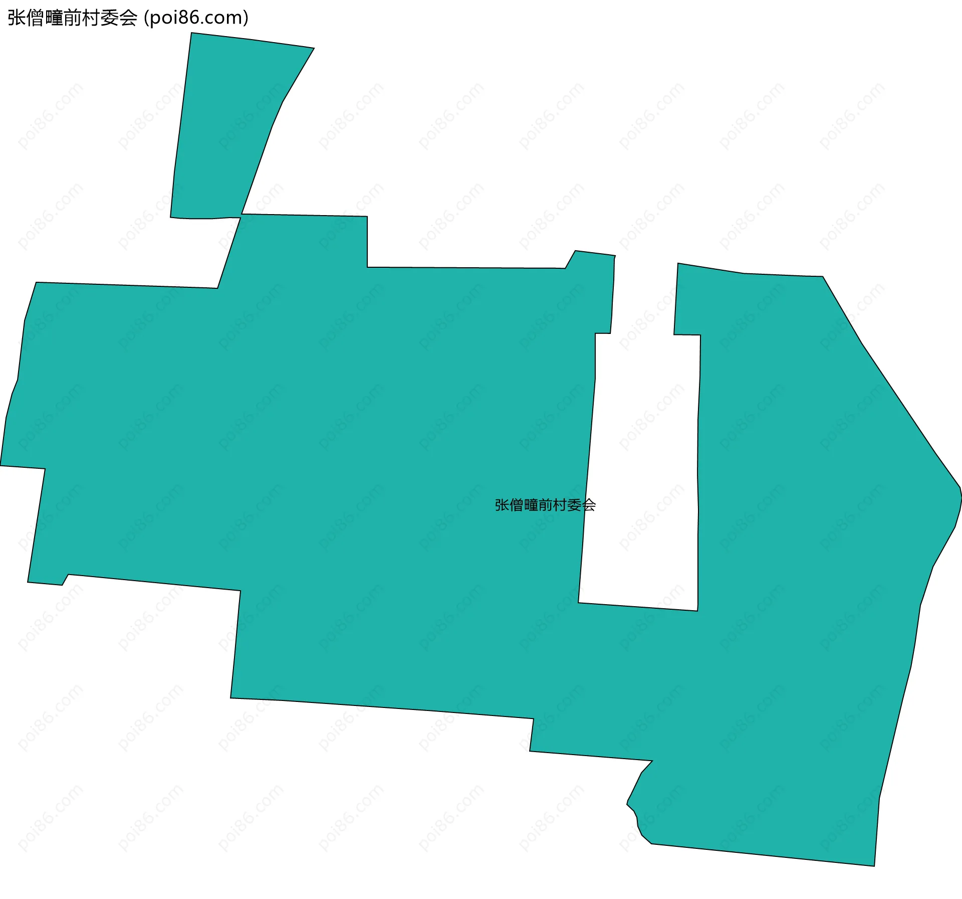 张僧疃前村委会边界地图