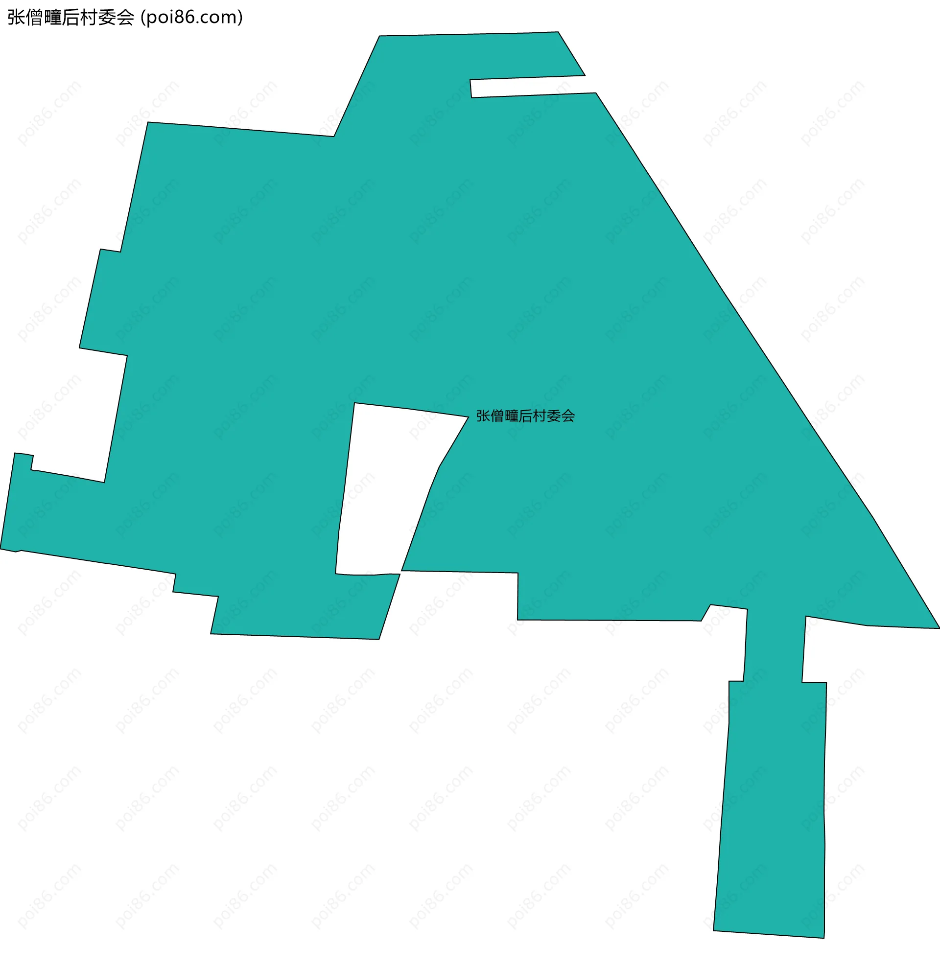 张僧疃后村委会边界地图