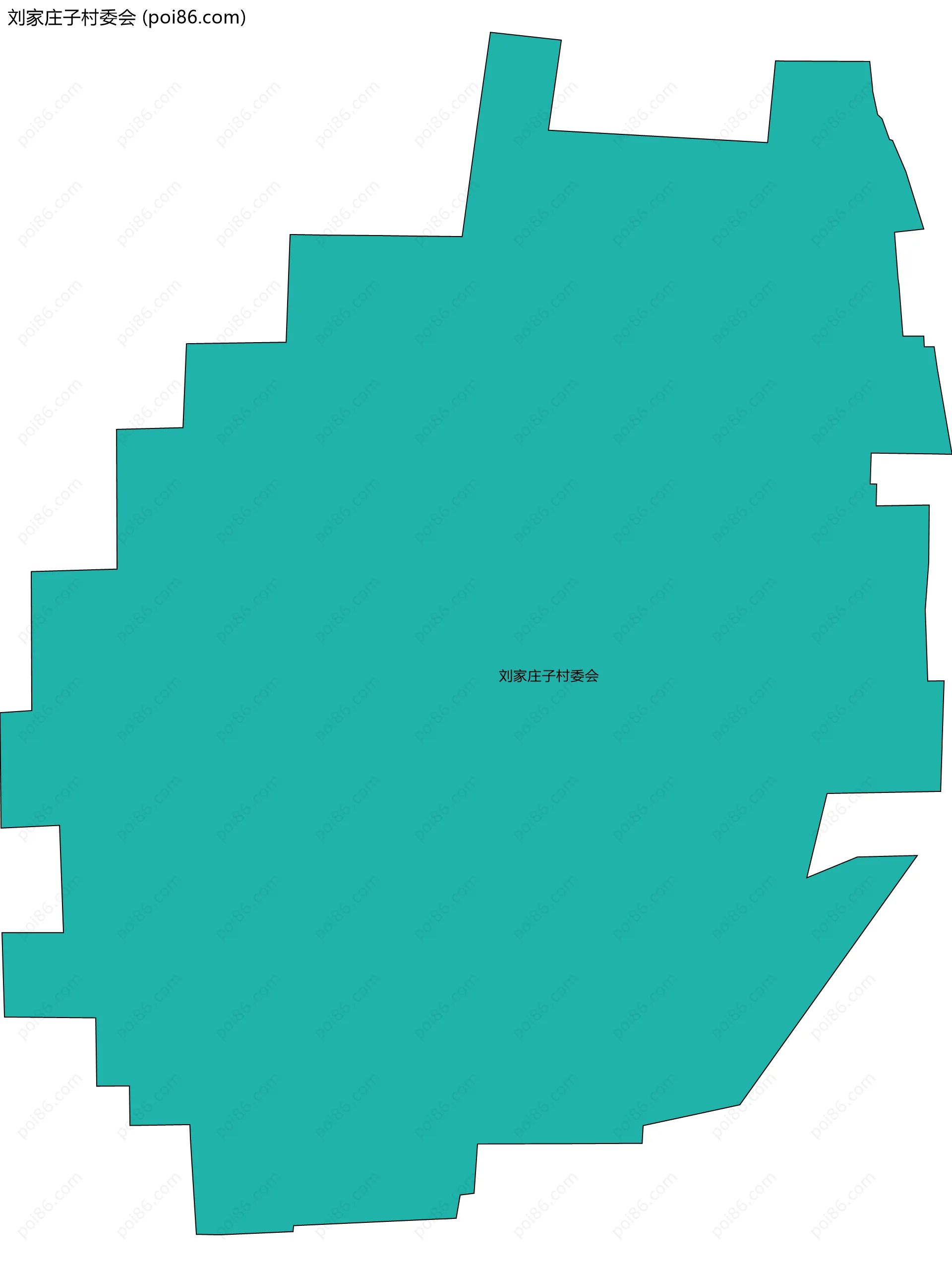 刘家庄子村委会边界地图