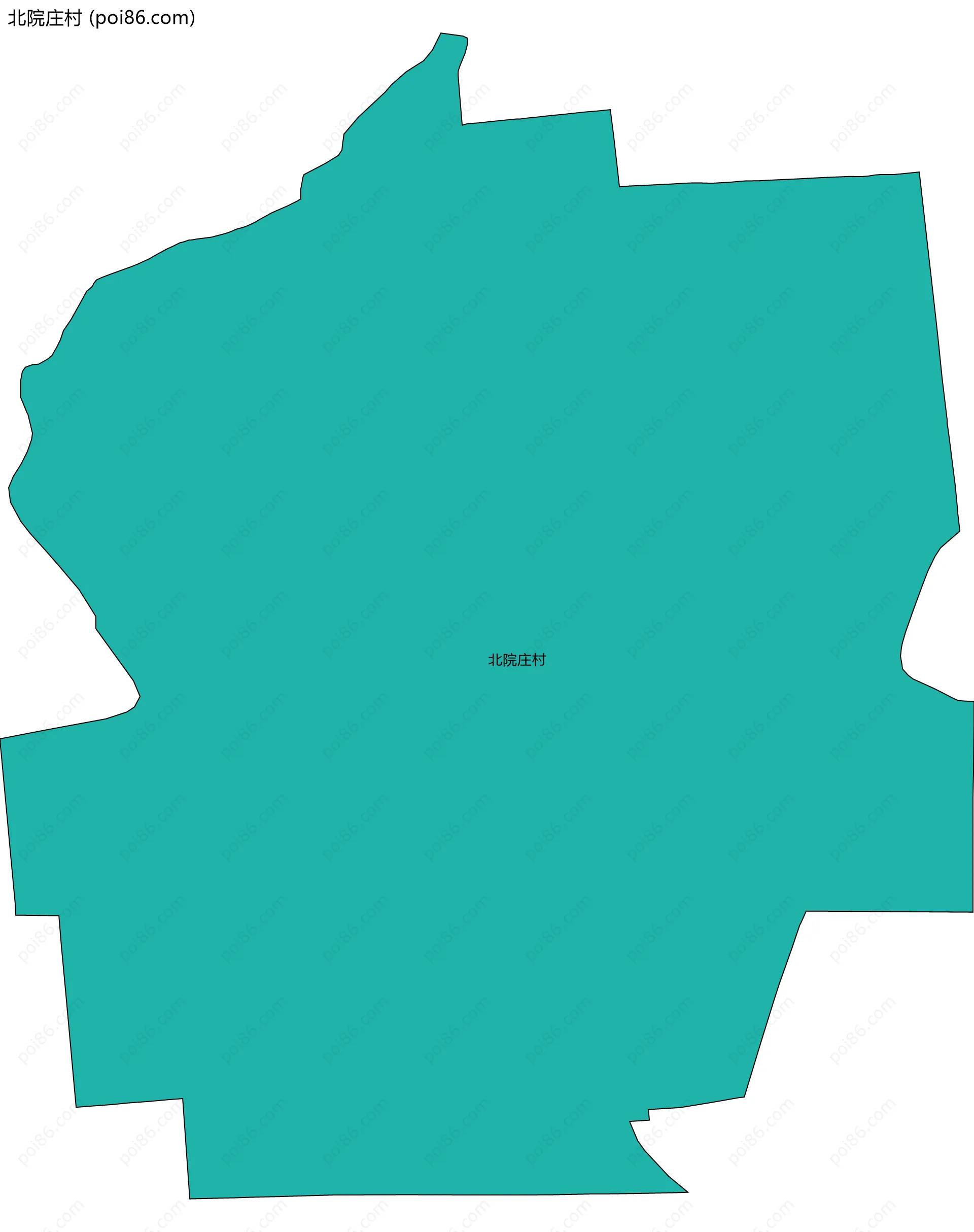 北院庄村边界地图