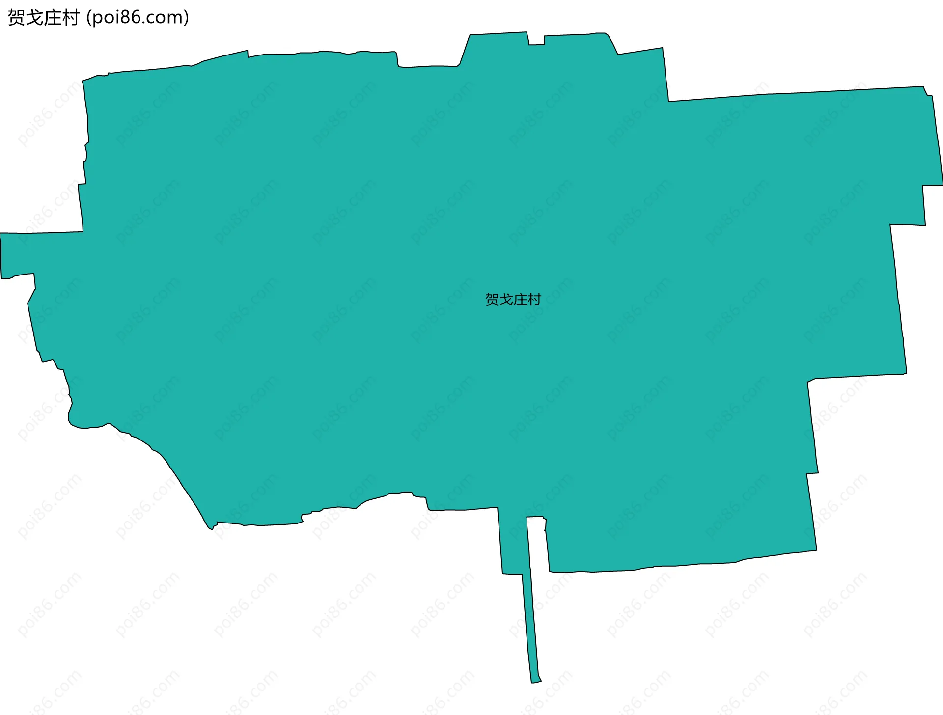 贺戈庄村边界地图