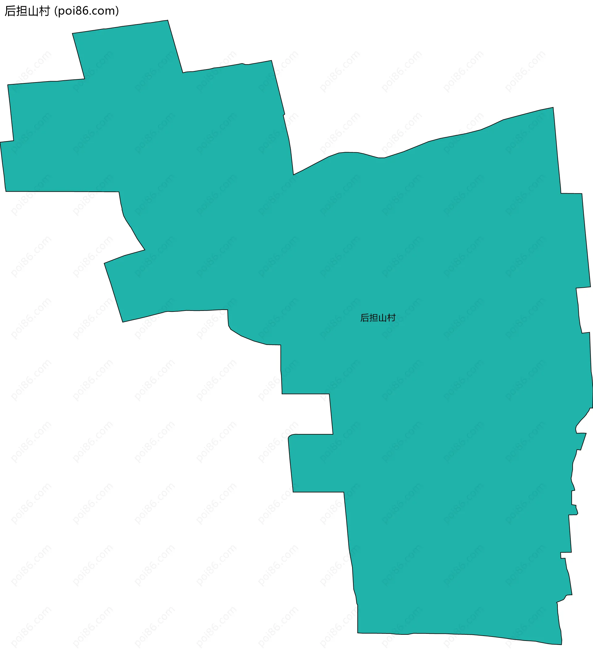 后担山村边界地图