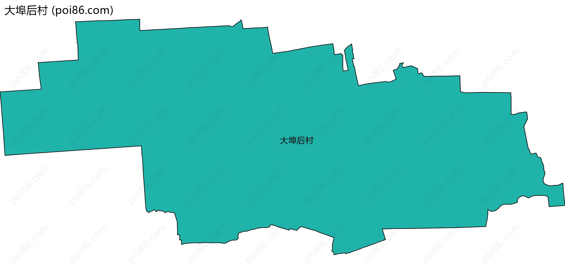 大埠后村边界地图