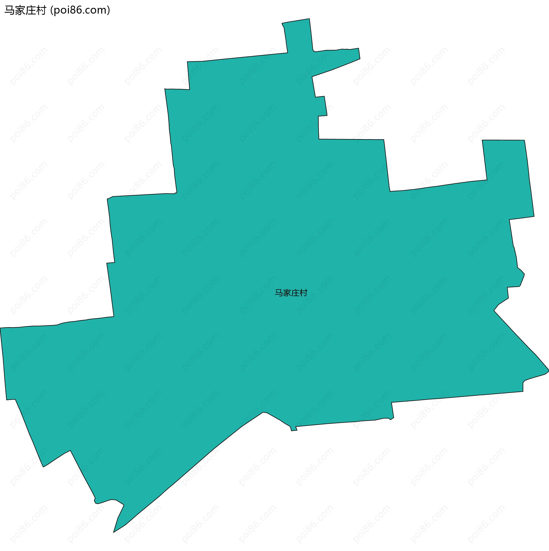 马家庄村边界地图