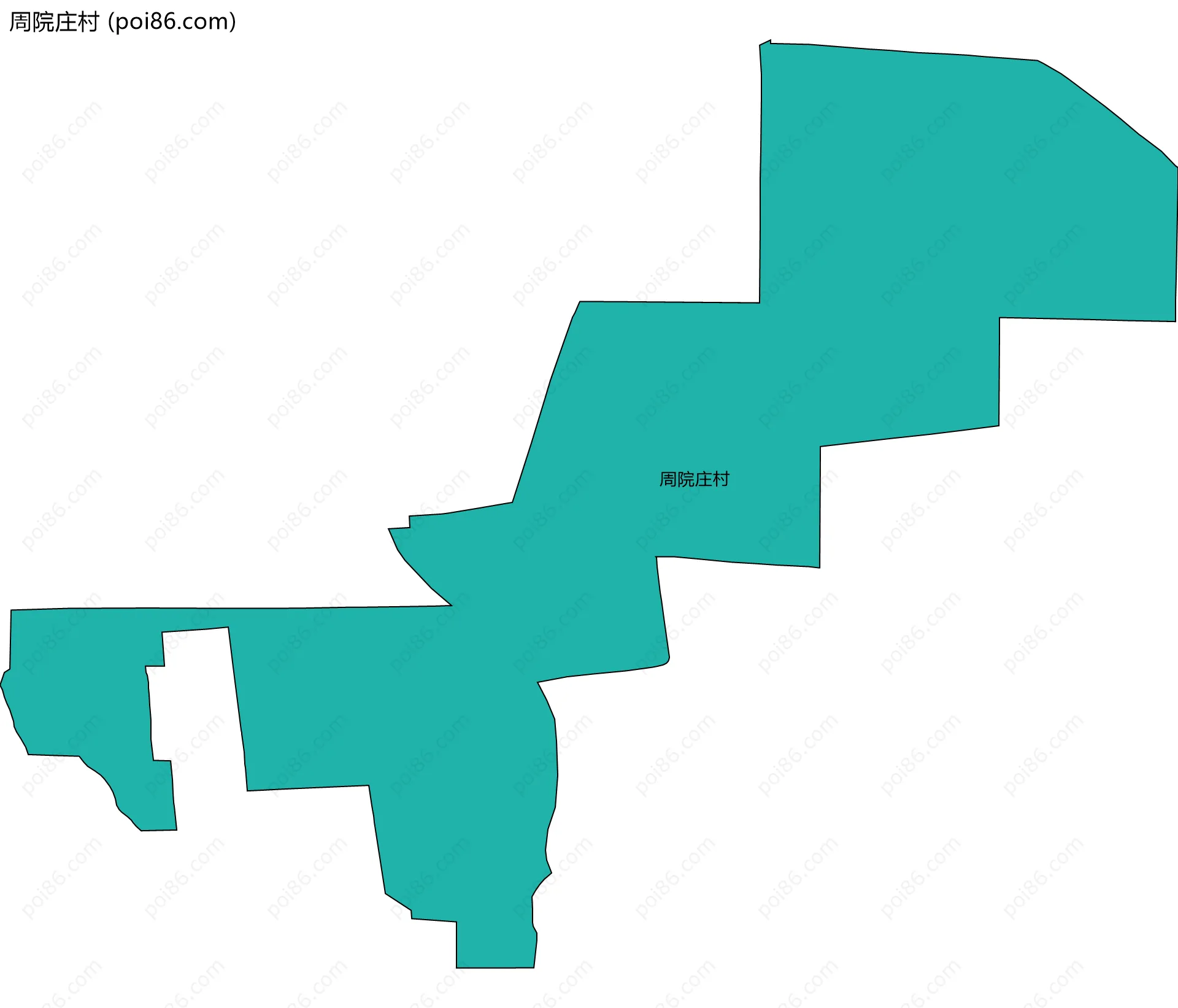 周院庄村边界地图