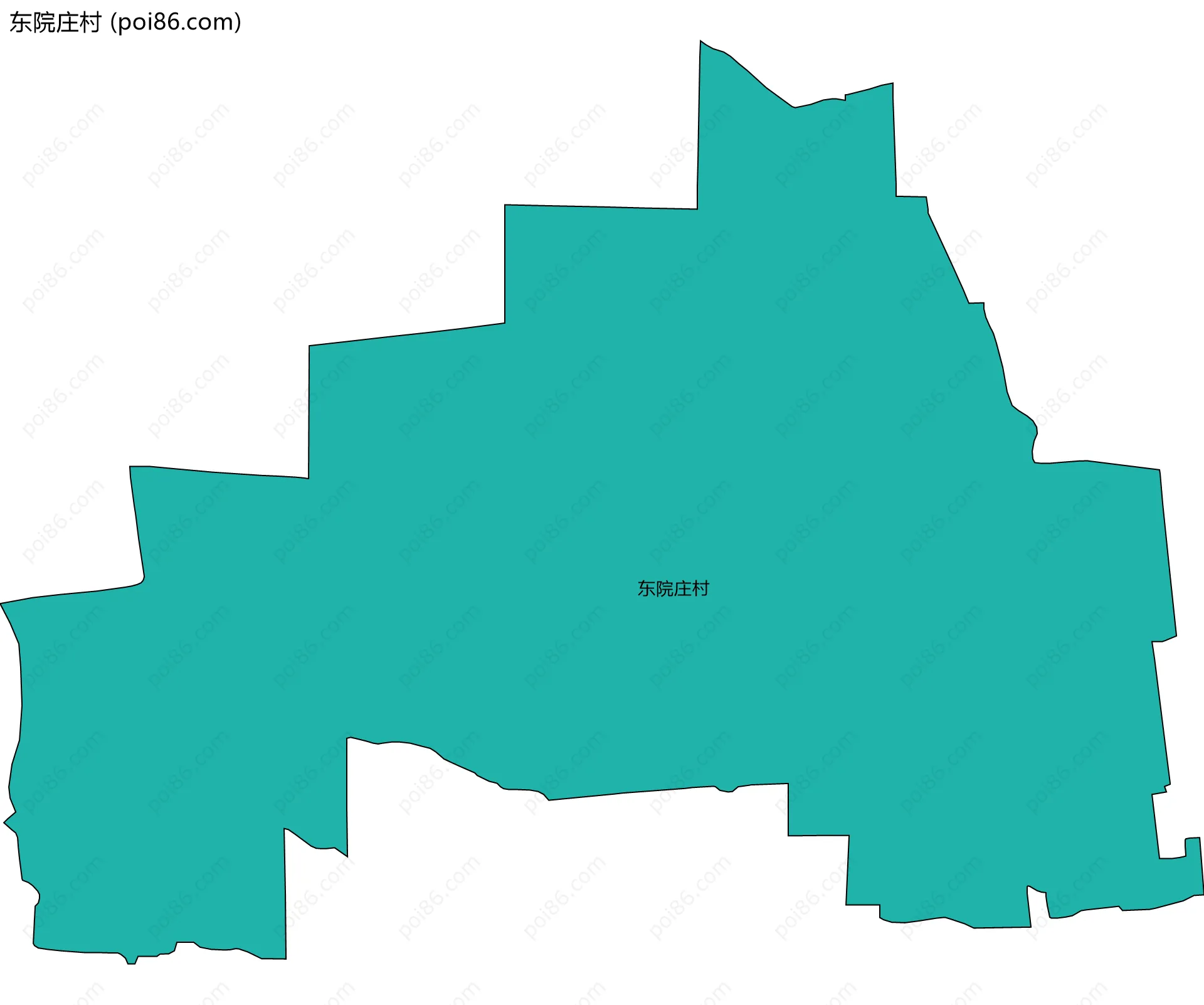 东院庄村边界地图