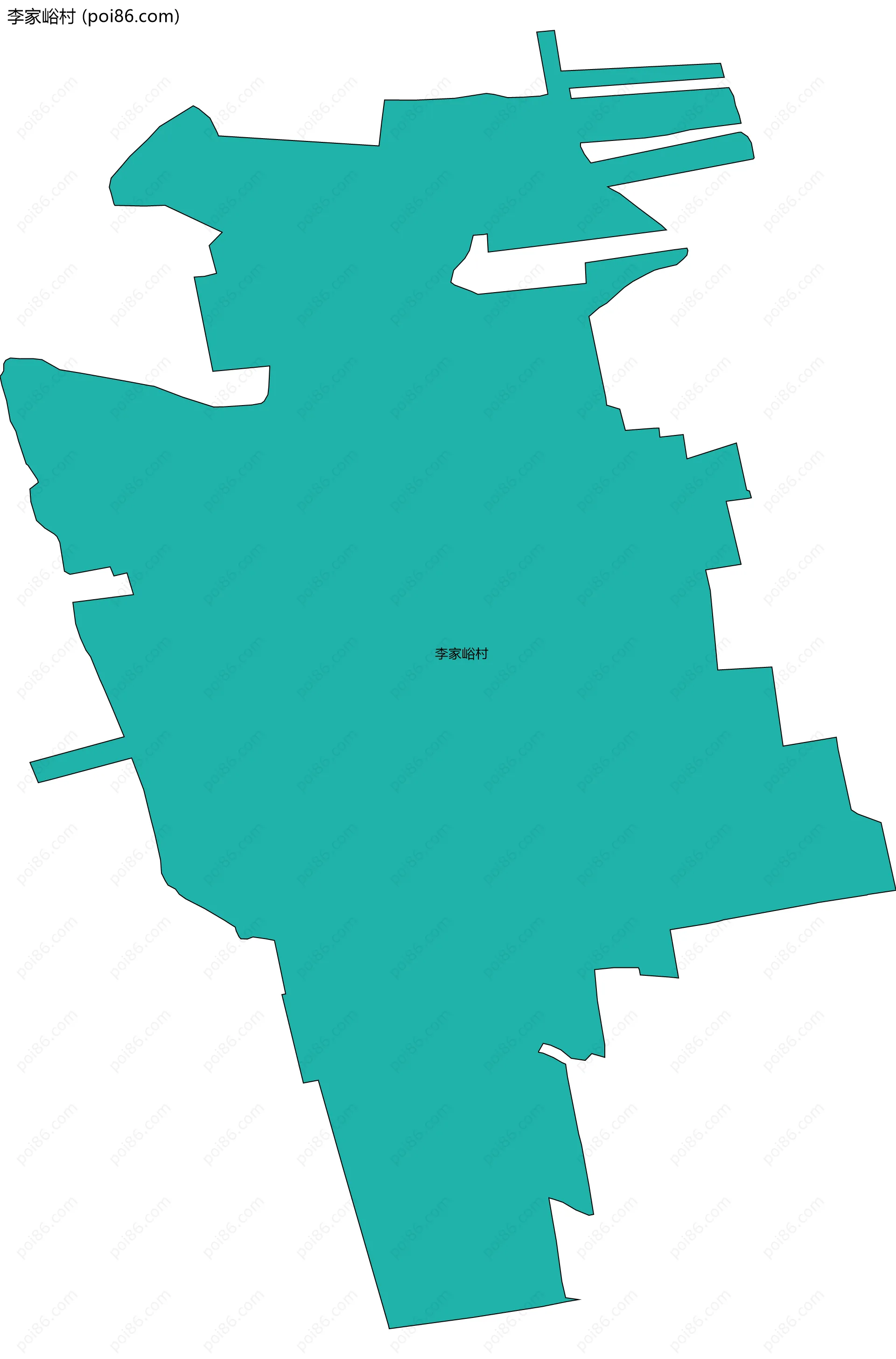 李家峪村边界地图