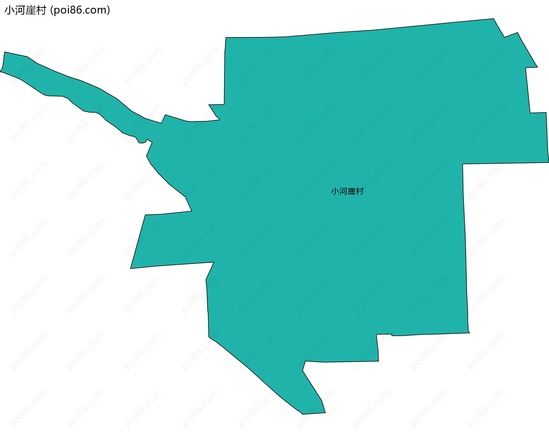 小河崖村边界地图