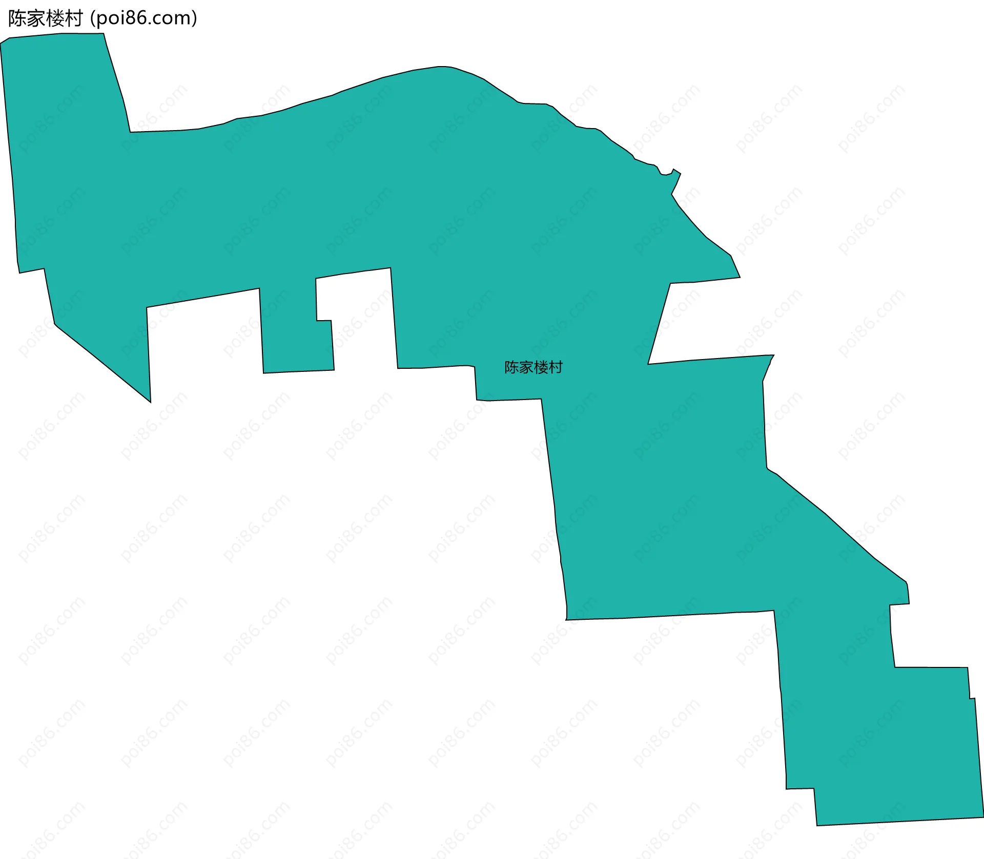 陈家楼村边界地图