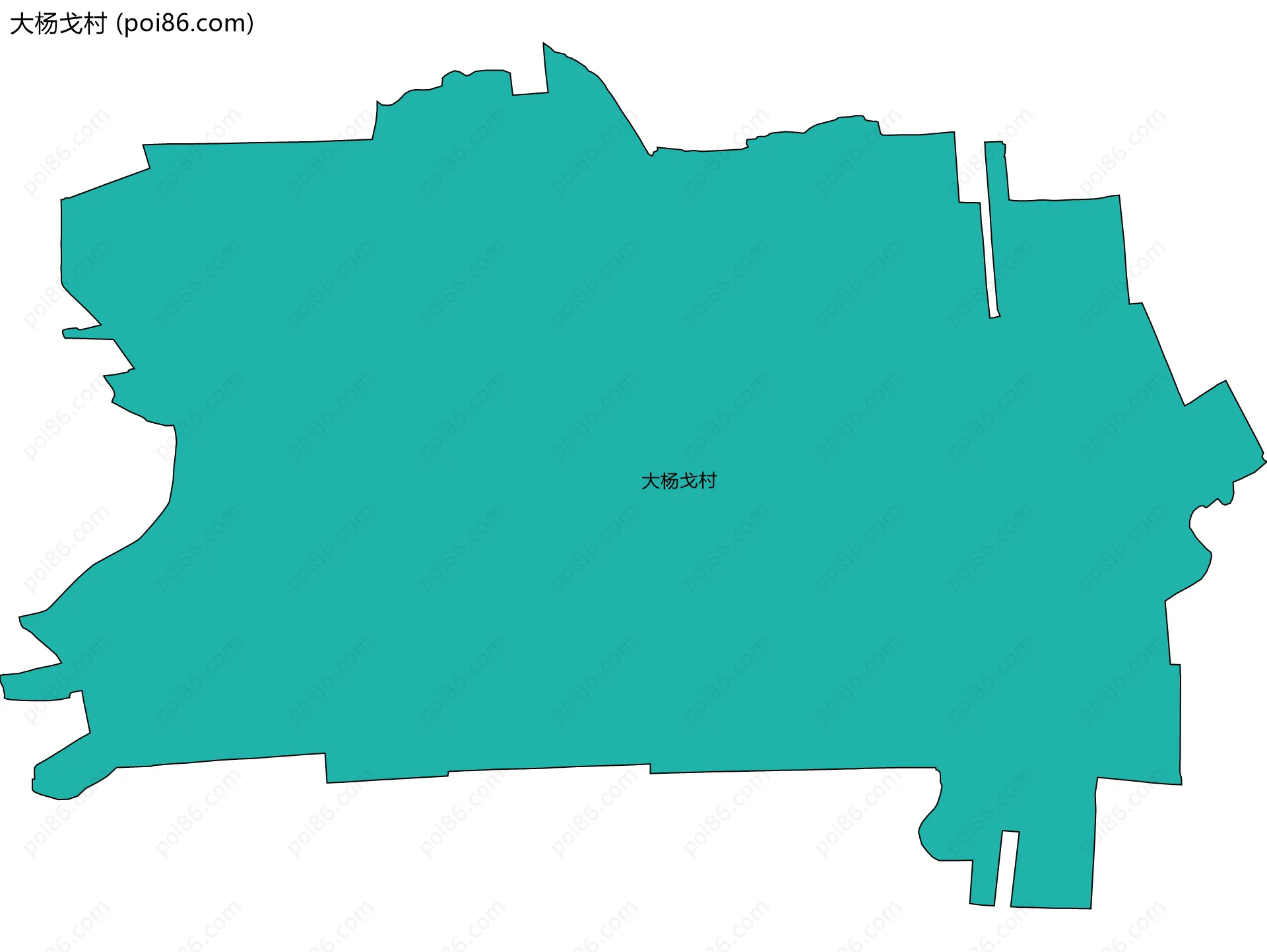 大杨戈村边界地图