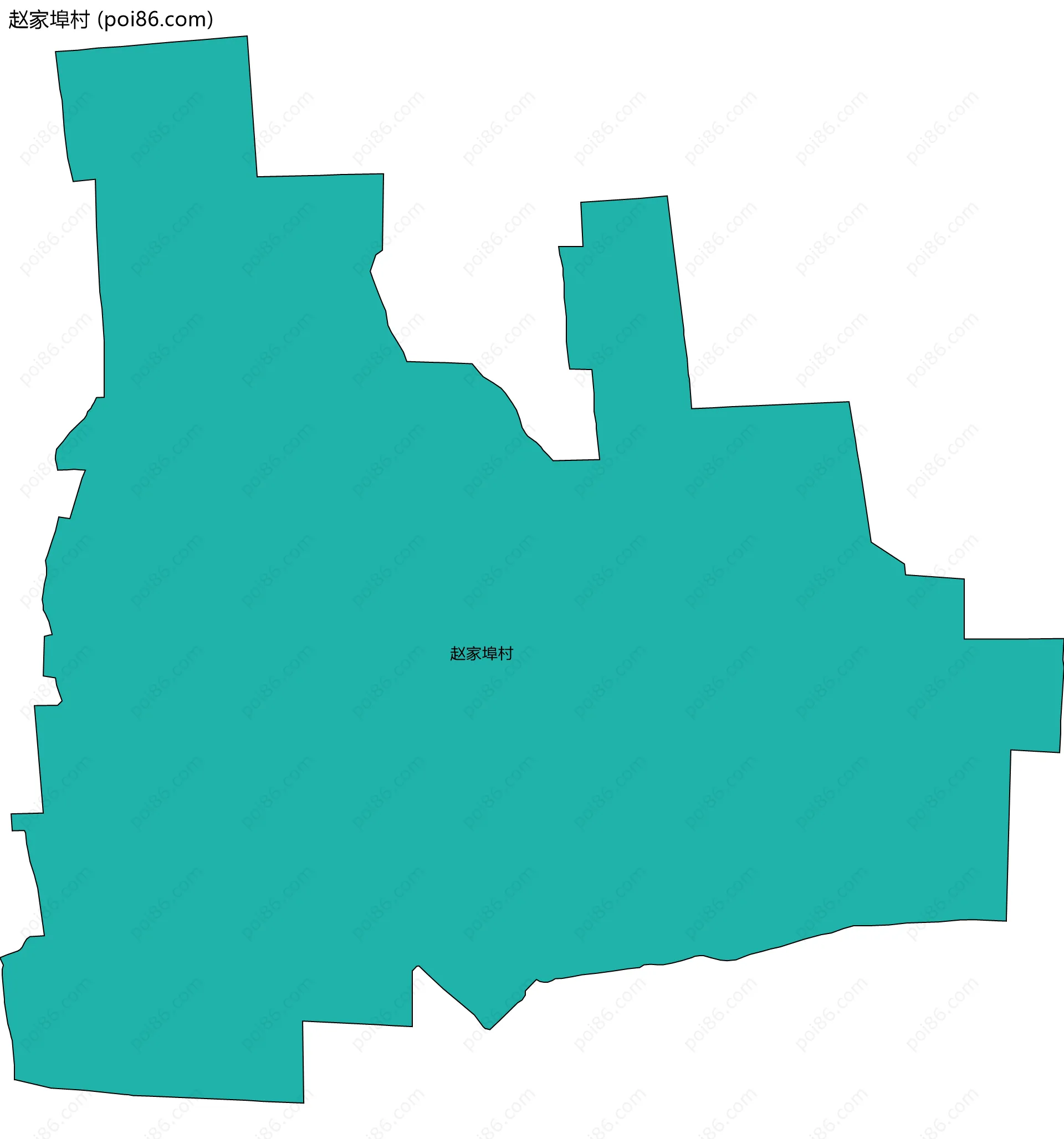 赵家埠村边界地图
