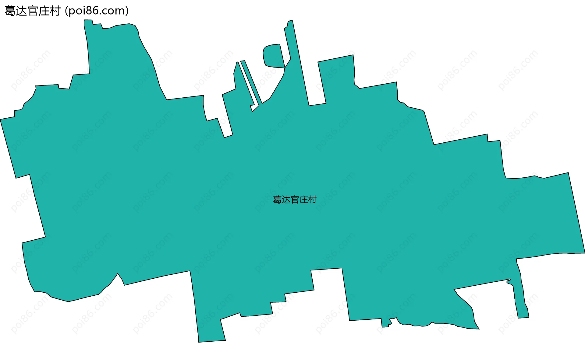 葛达官庄村边界地图