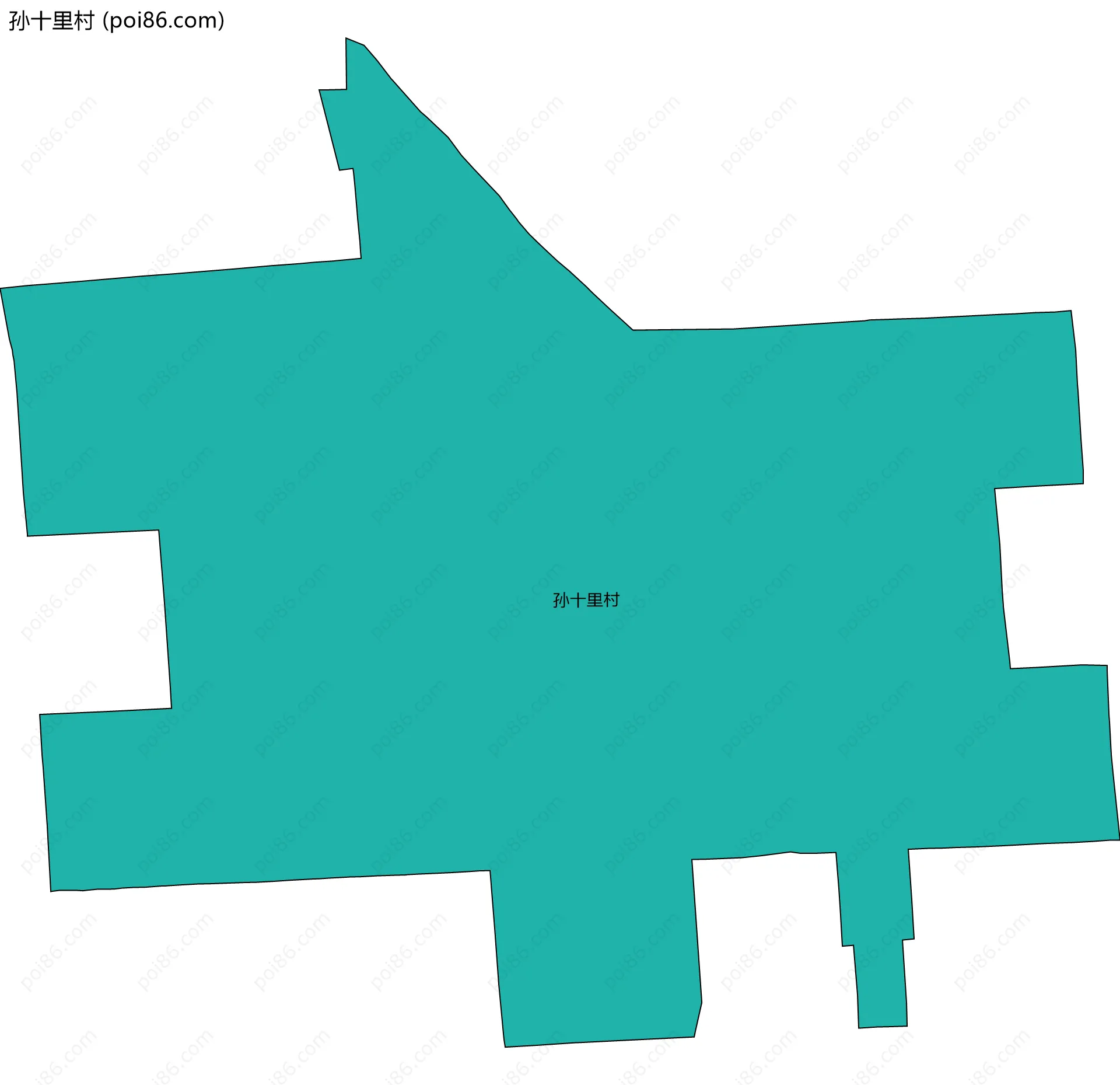 孙十里村边界地图