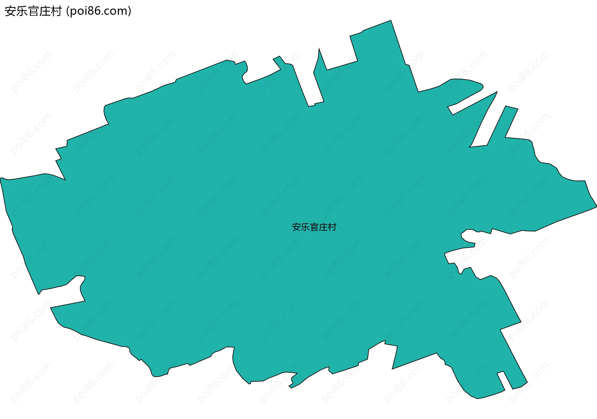 安乐官庄村边界地图