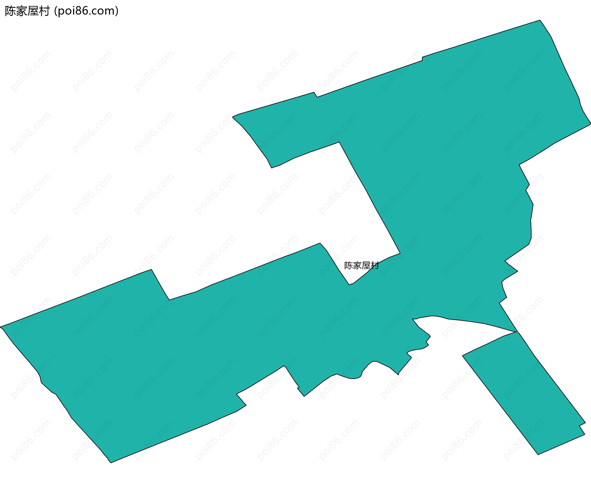陈家屋村边界地图