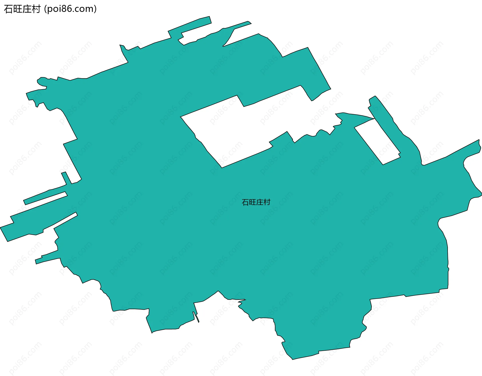 石旺庄村边界地图