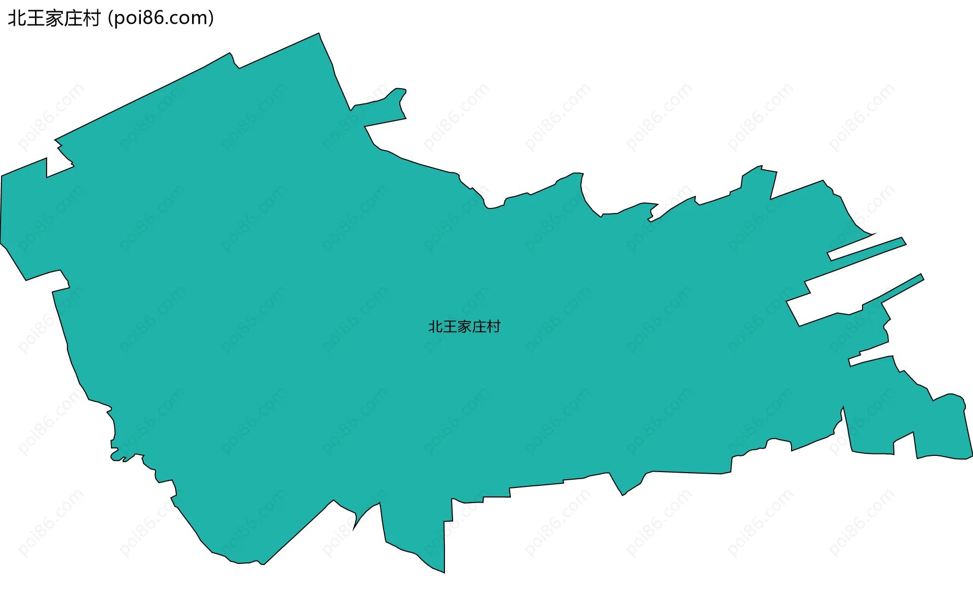 北王家庄村边界地图