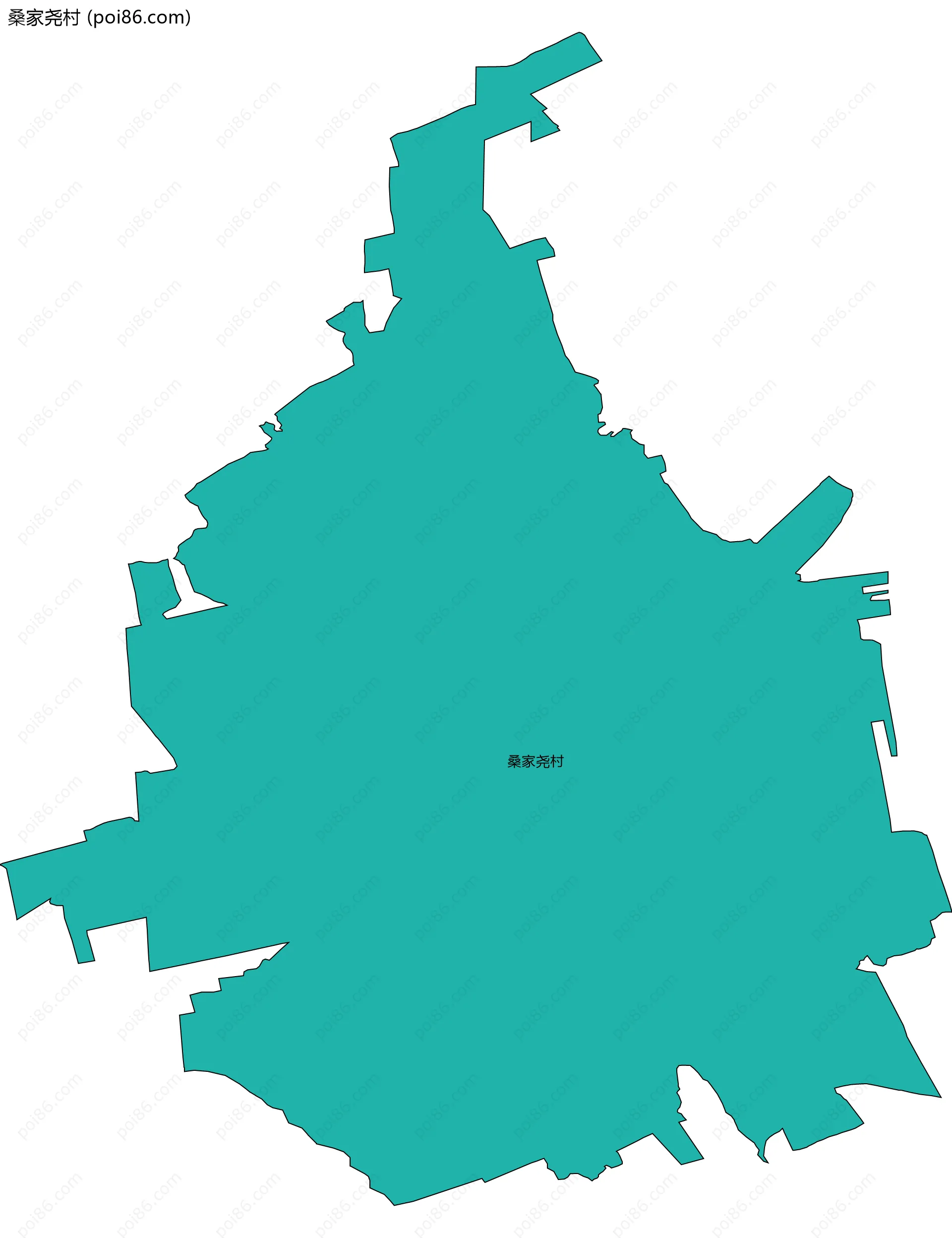 桑家尧村边界地图