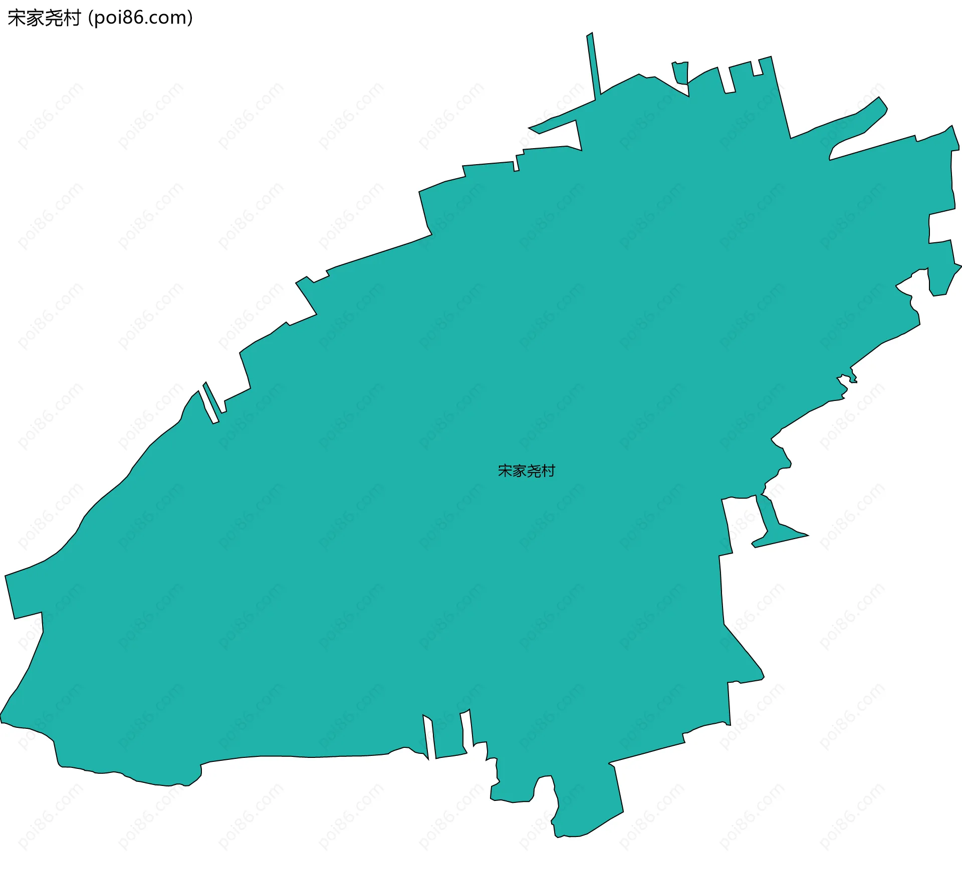 宋家尧村边界地图
