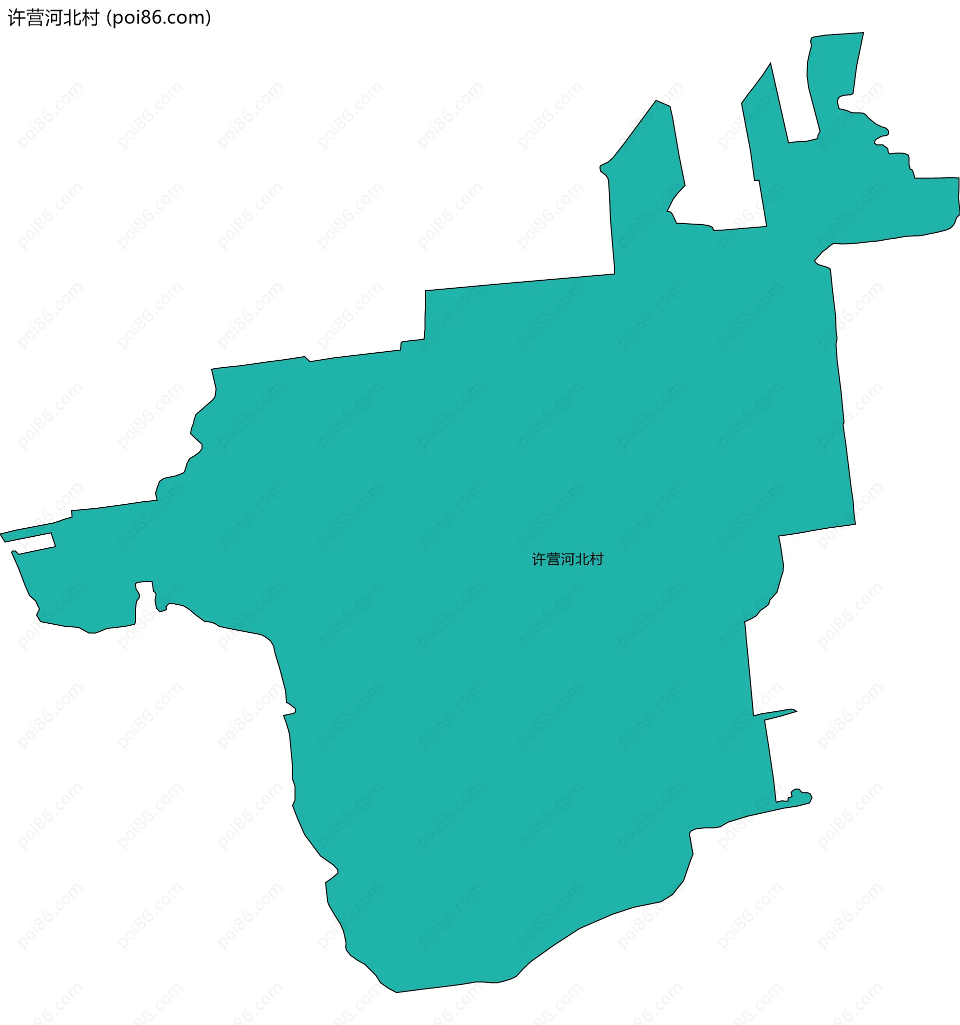 许营河北村边界地图