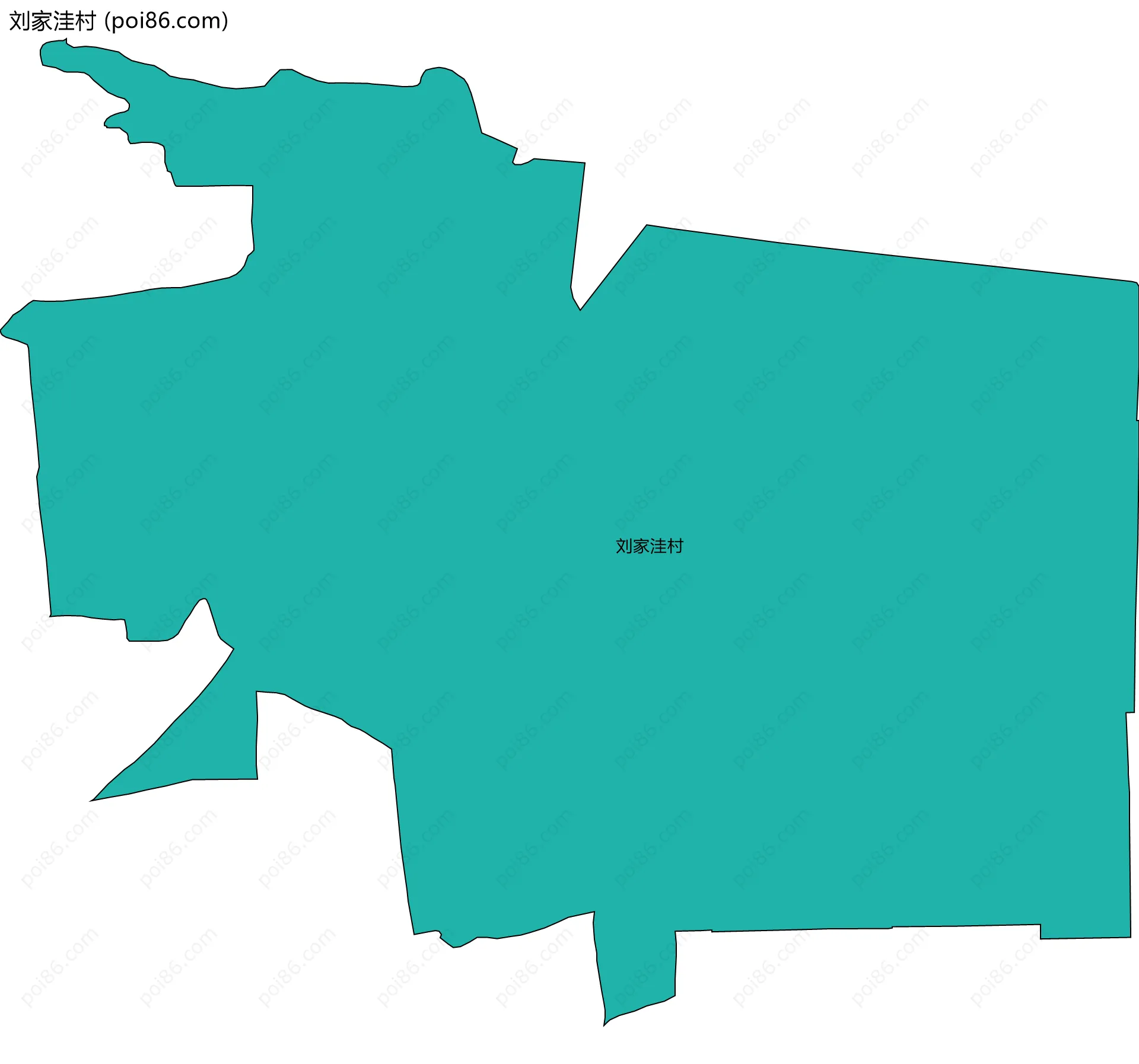 刘家洼村边界地图