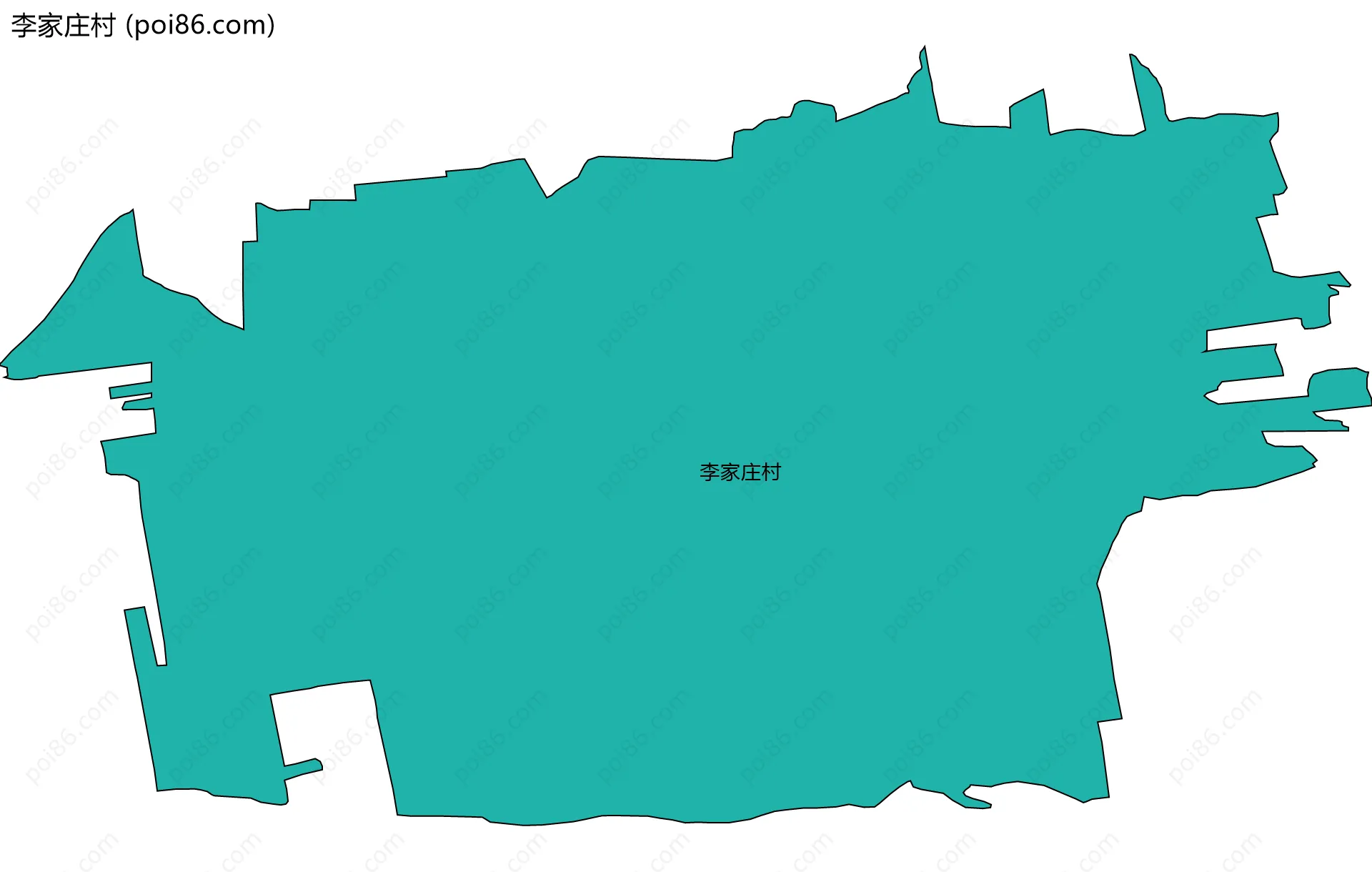 李家庄村边界地图