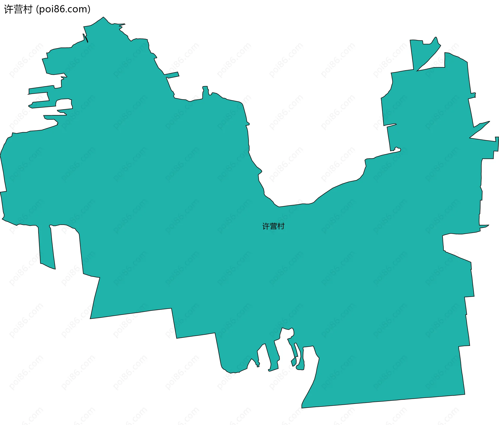 许营村边界地图